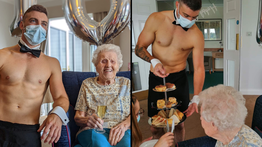 106 Year Old Great Grandmother Gets A Naked Butler To Celebrate Her