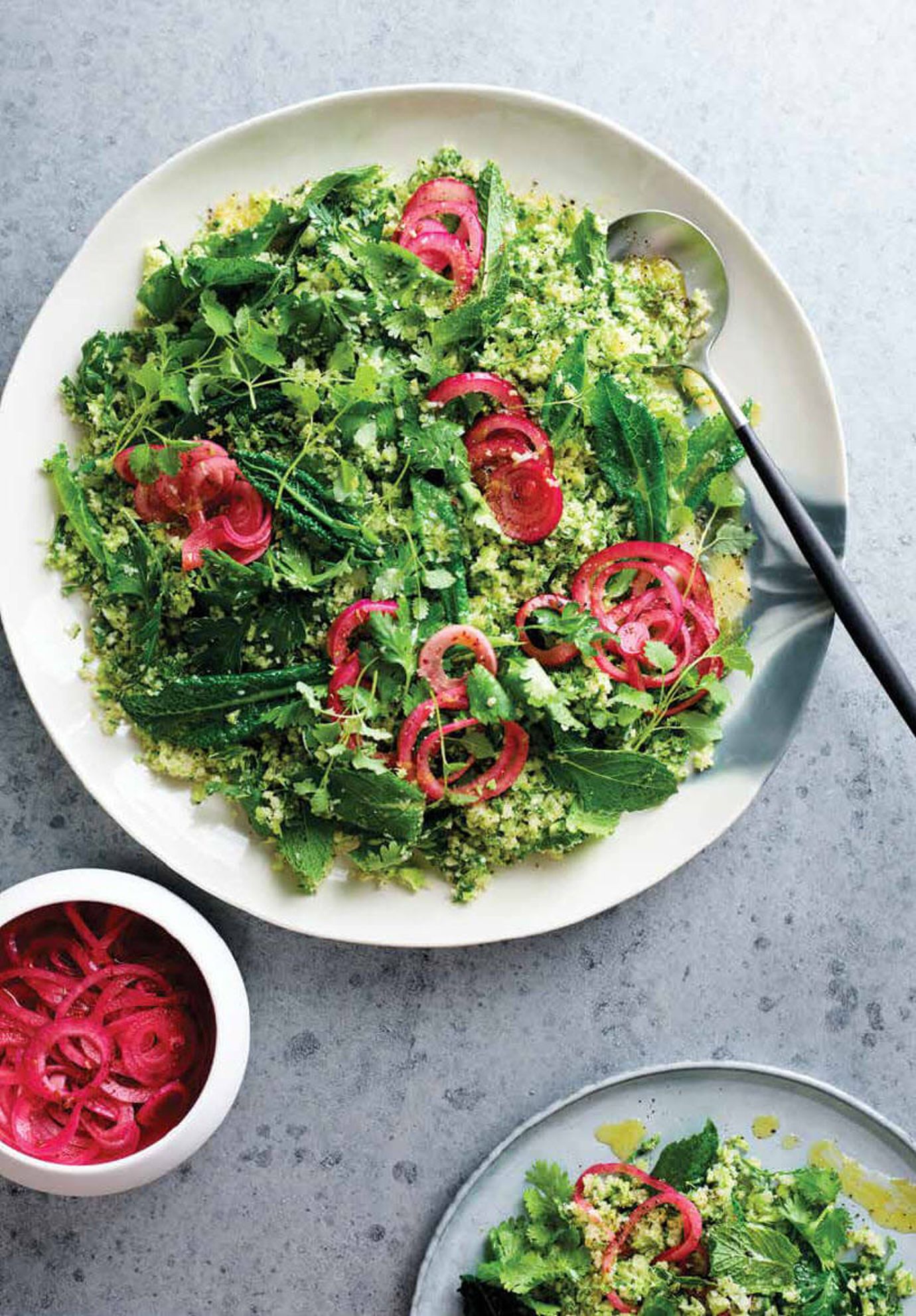 Broccoli and kale tabouli