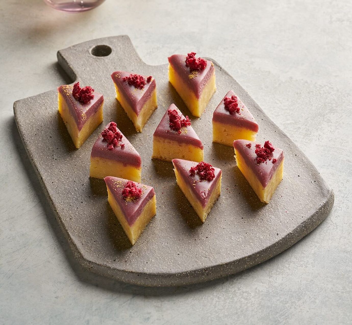 White chocolate and macadamia slice