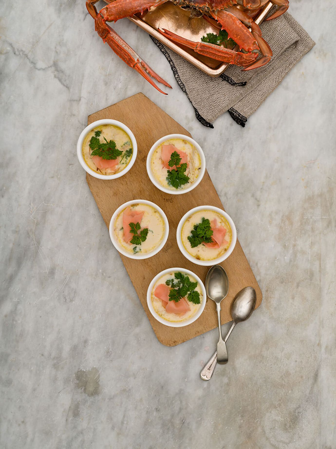 Blue Swimmer crab custard