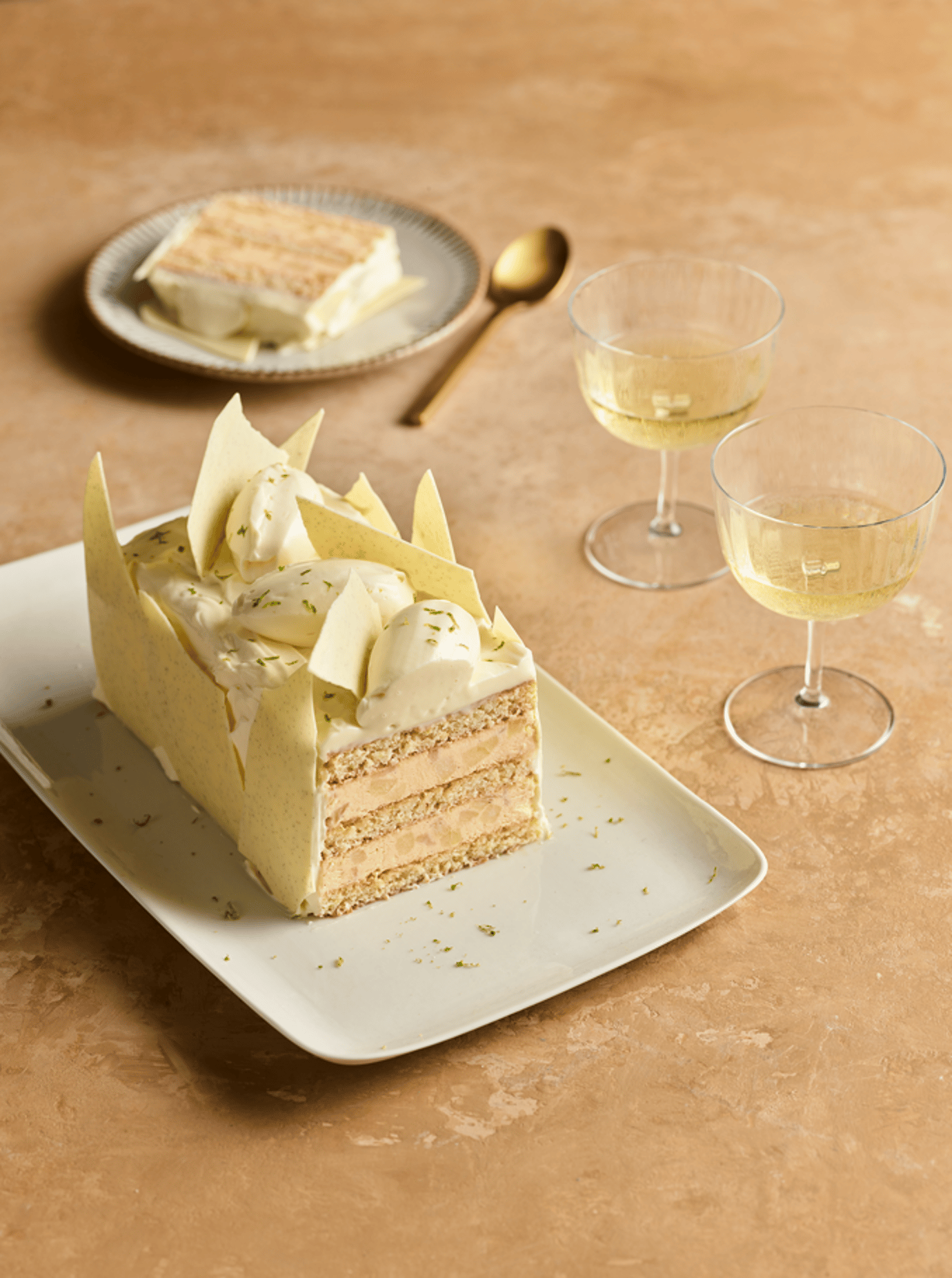 Pineapple and coconut entremet