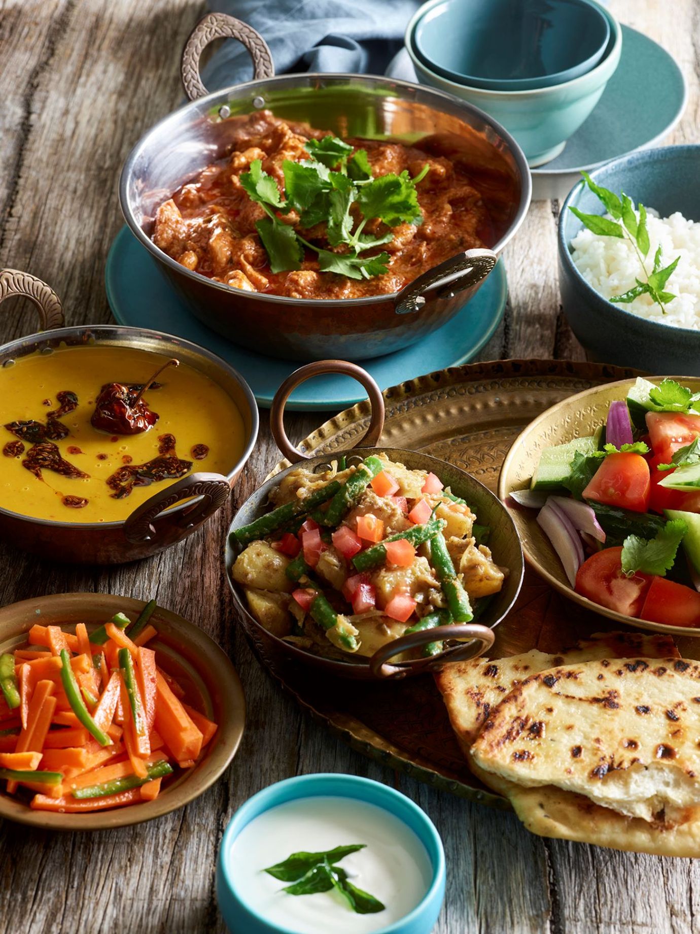 Potato and bean dry curry