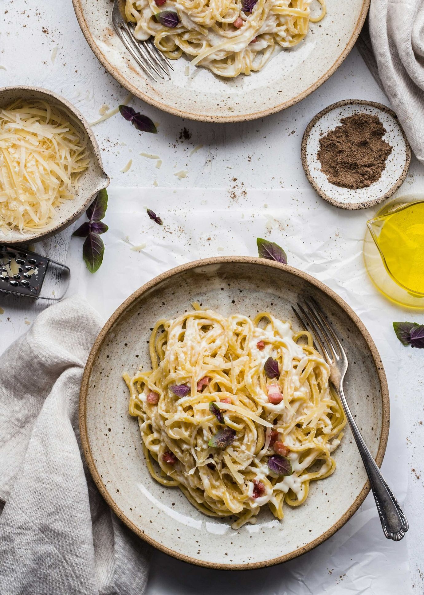 Fettuccine carbonara