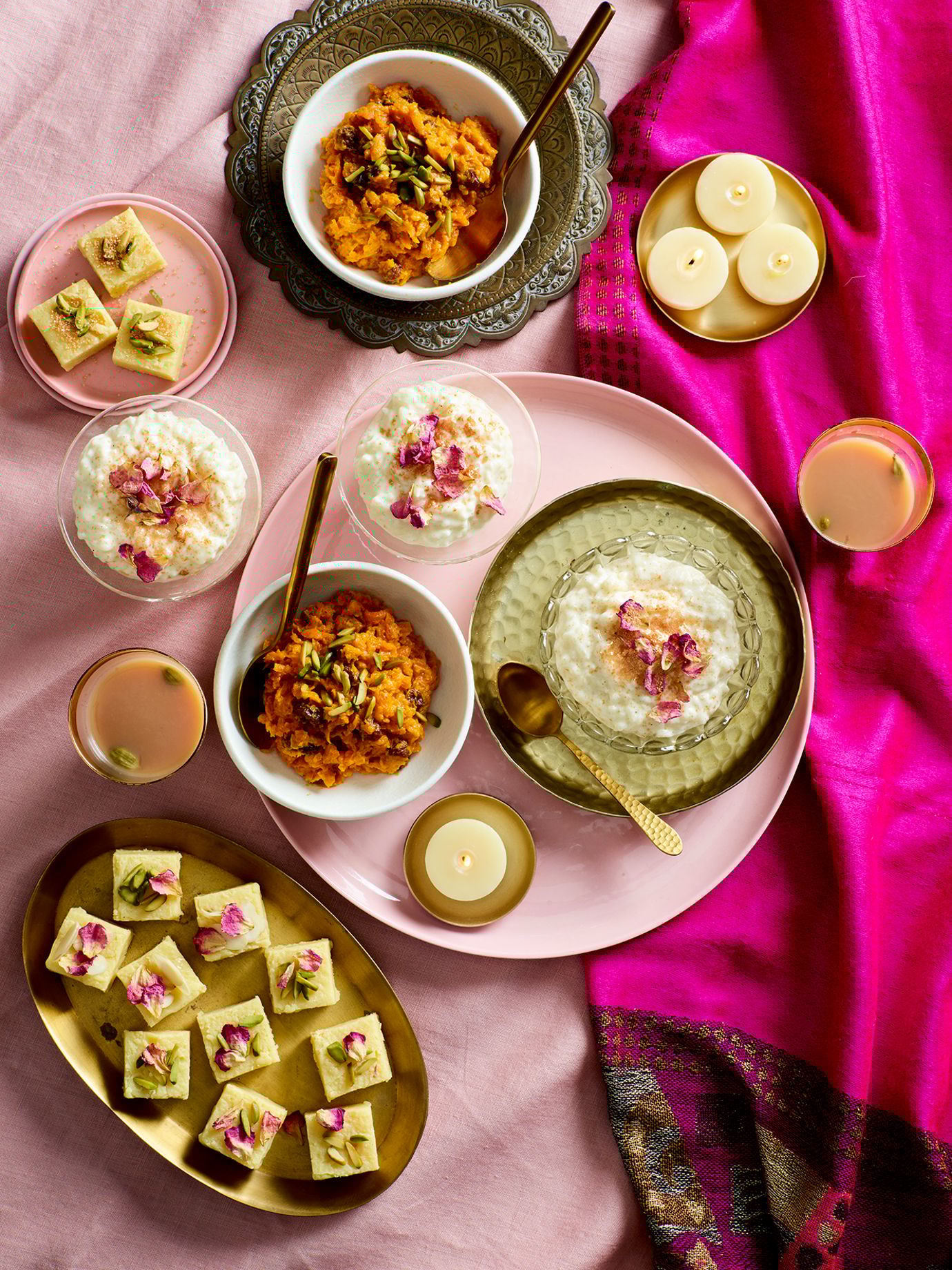 Saffron and cashew barfi