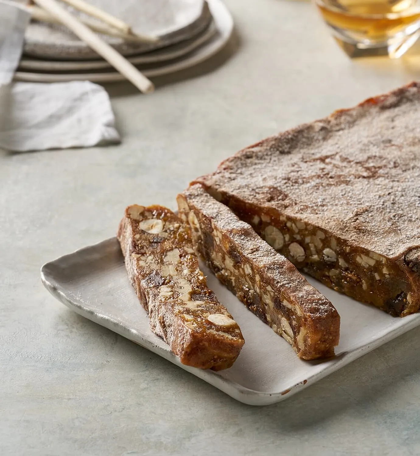 Hazelnut and fig panforte