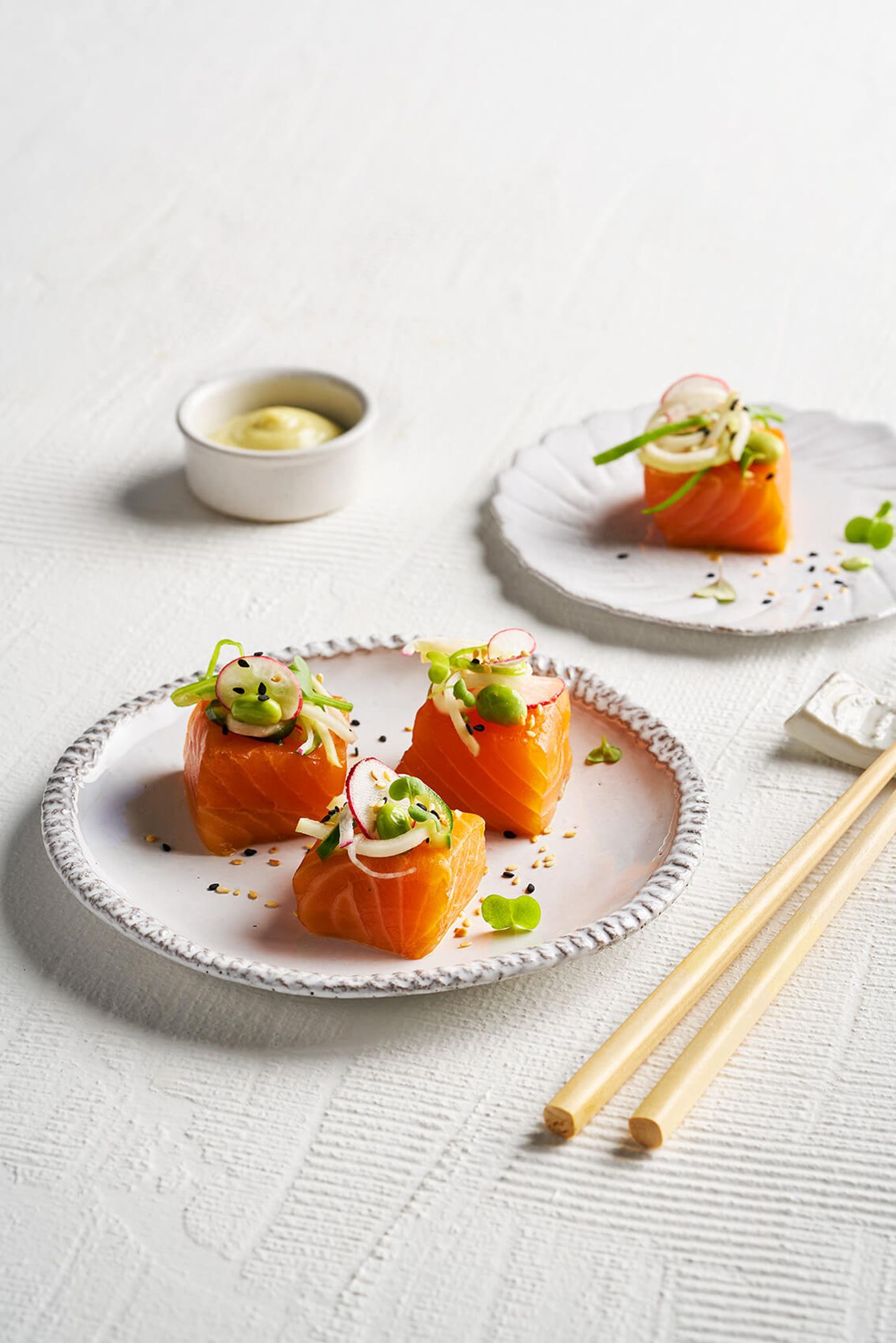 Japanese salmon skewers