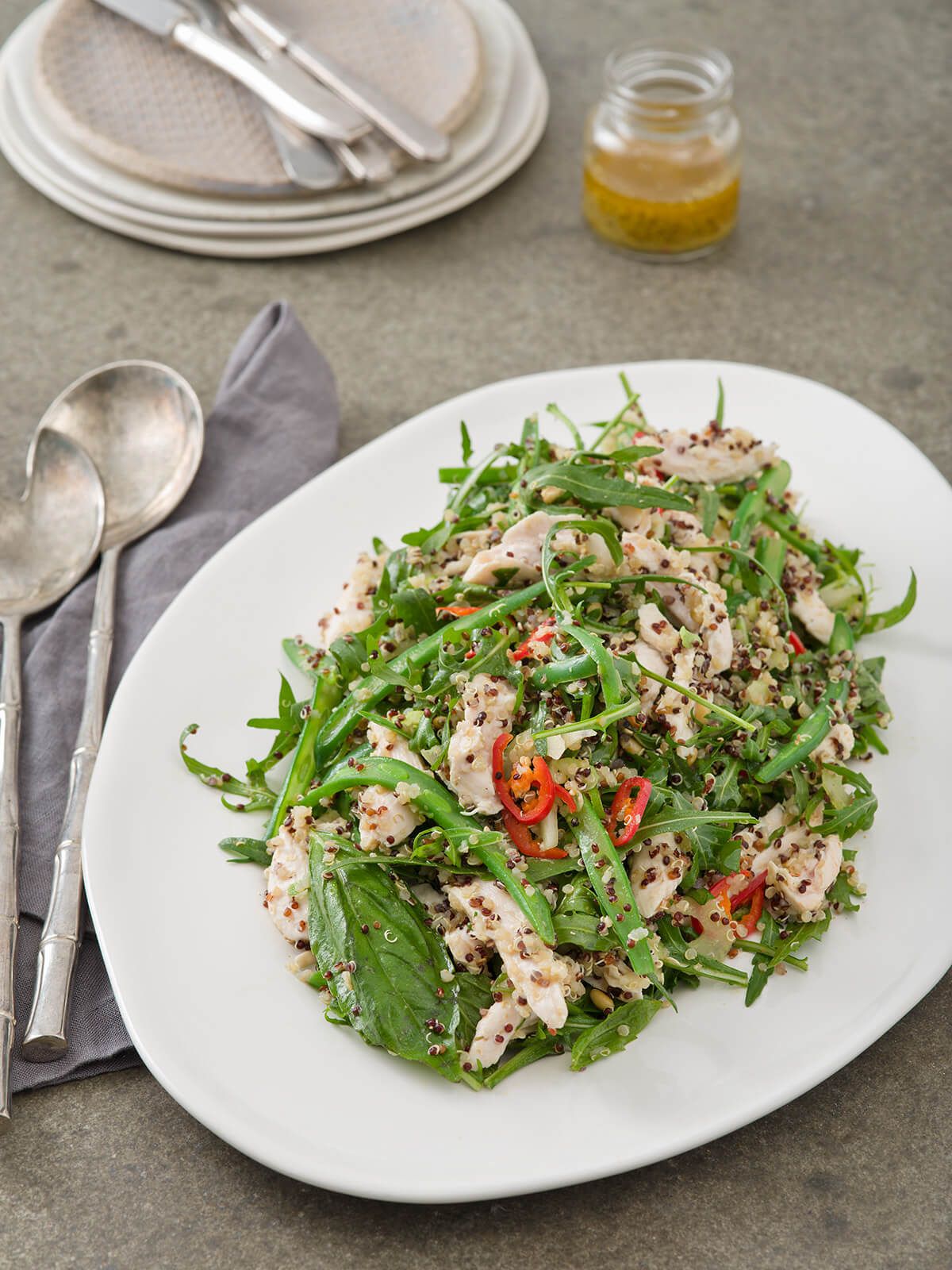 Pesto chicken and quinoa salad