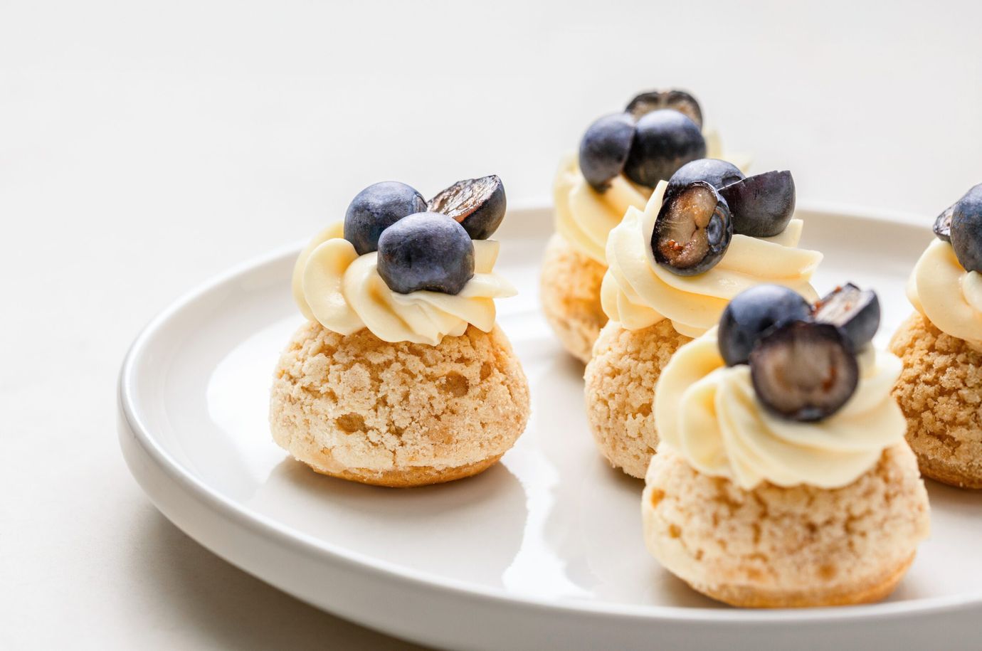 Blueberry cheesecake choux buns