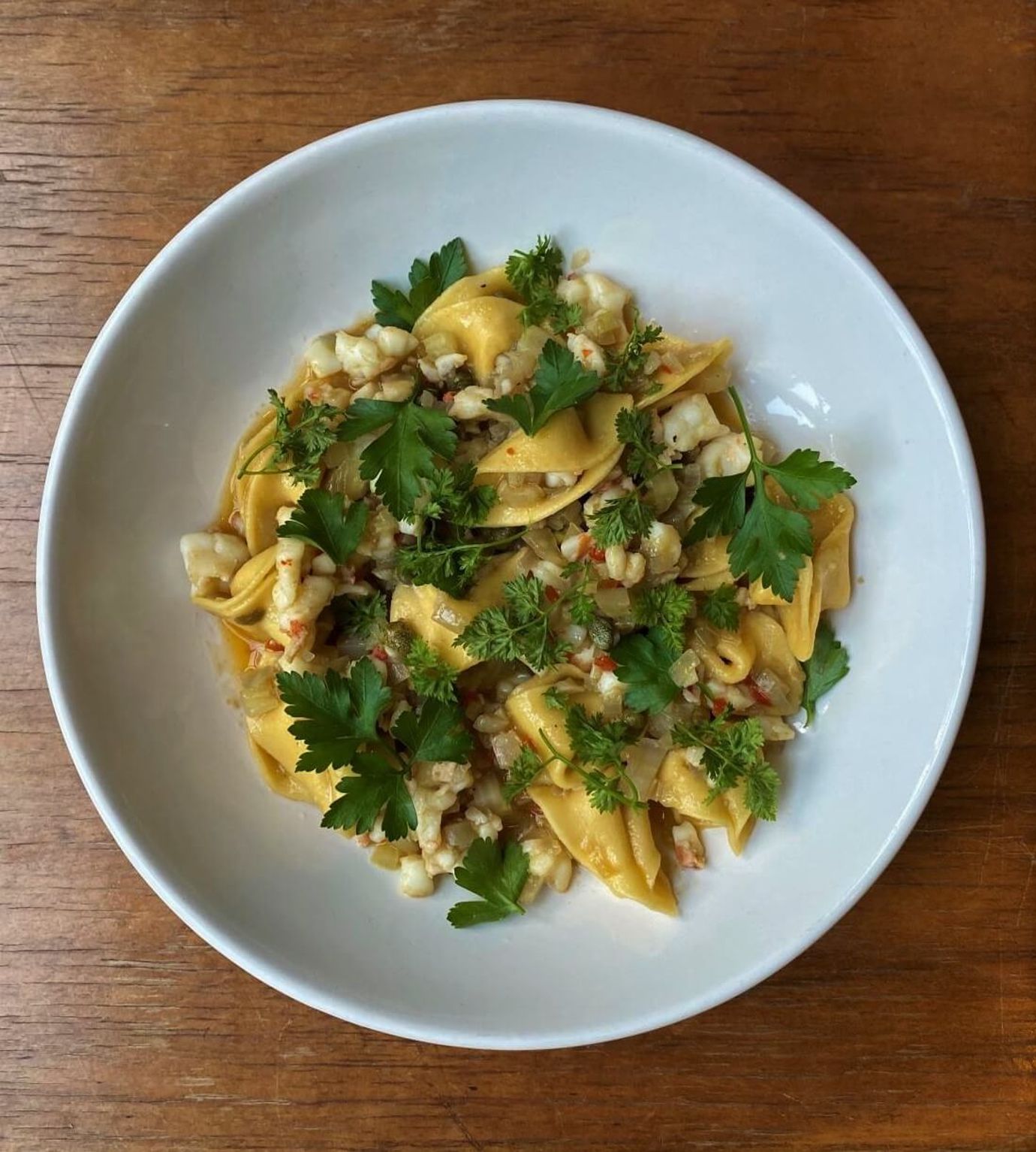 King prawn and fennel sorpresine