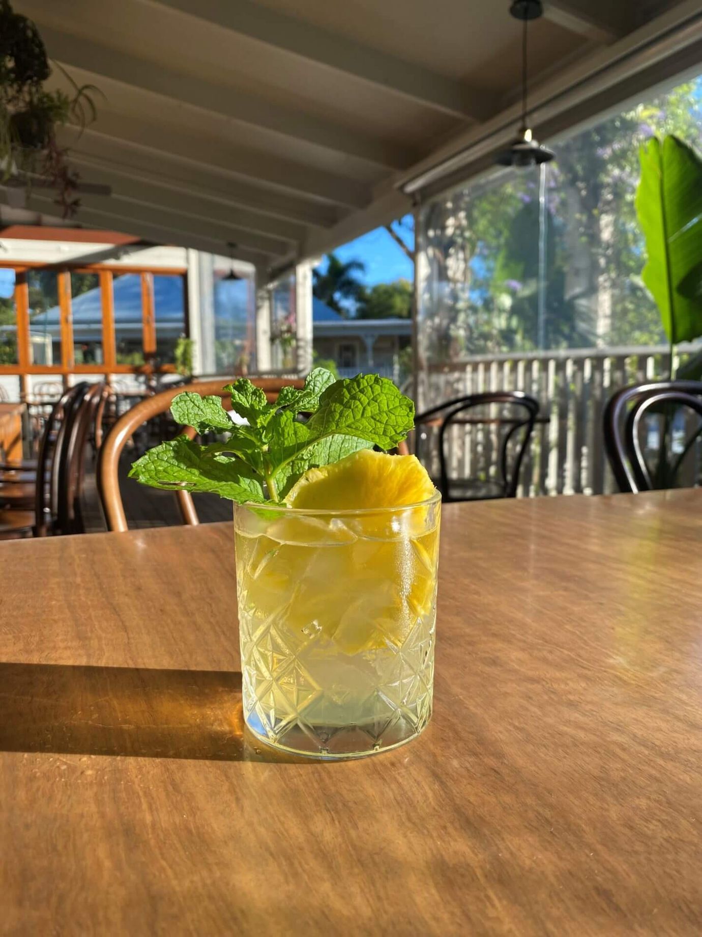 Pineapple and Christmas spice mocktail