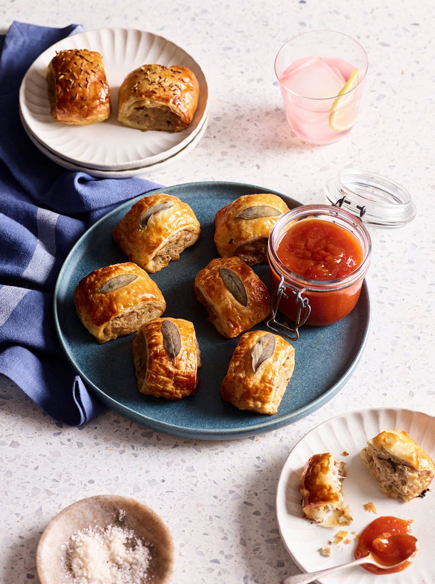 Pork, fennel and apple sausage rolls