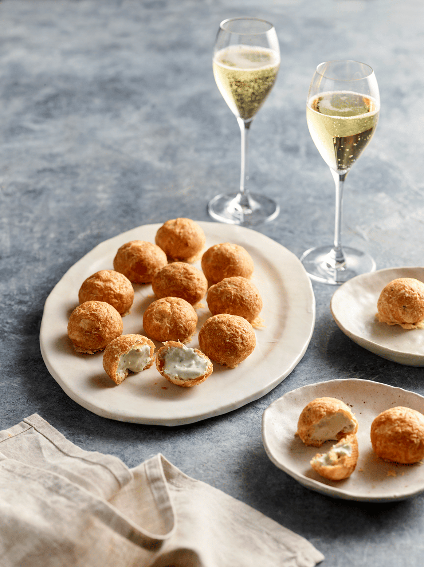 Blue cheese gougères