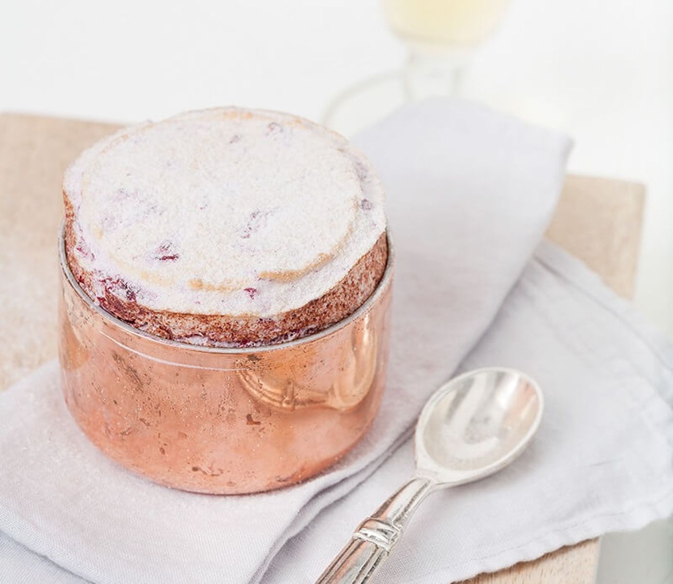 Chocolate raspberry soufflé