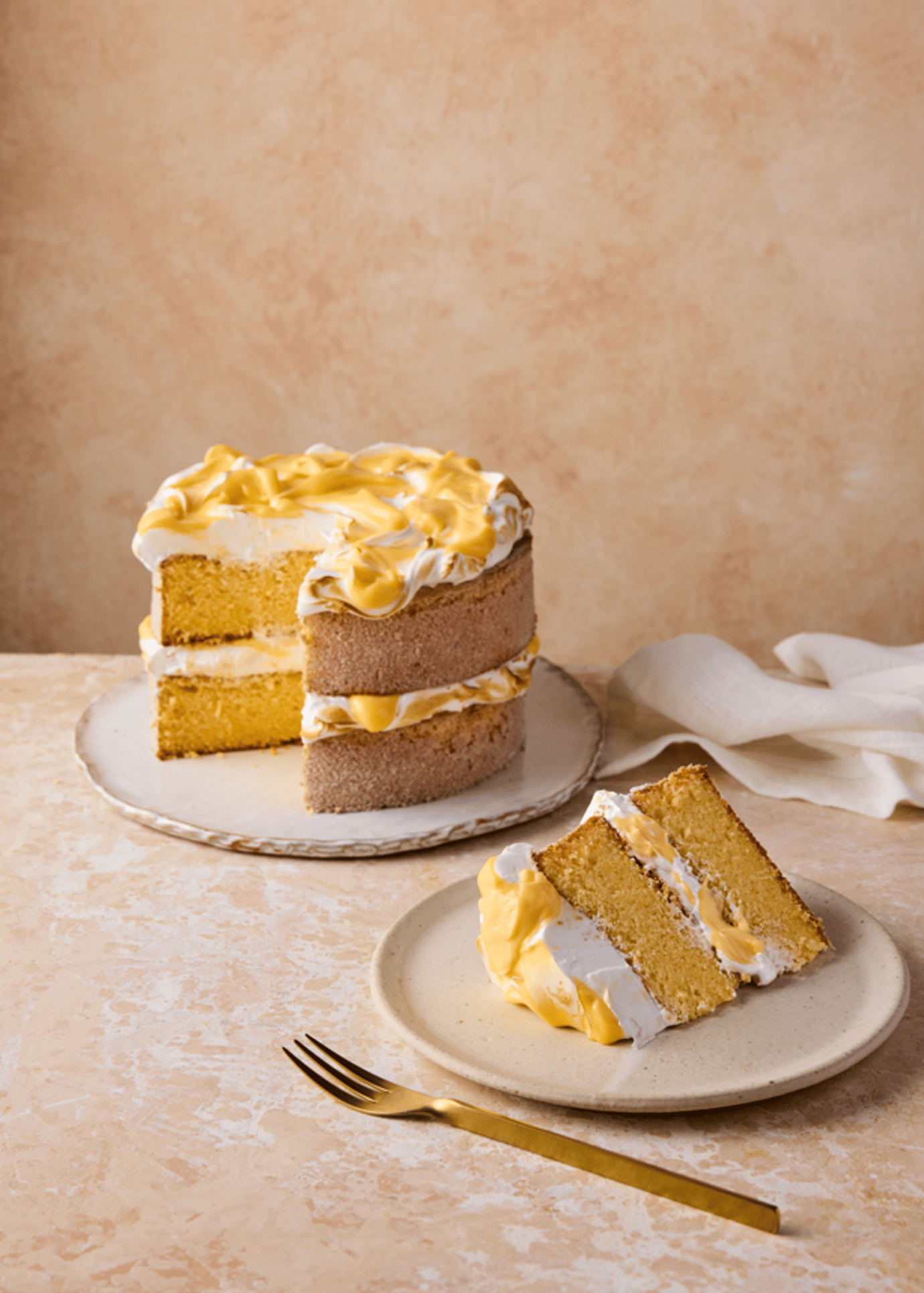 Kirsten Tibballs lemon meringue cake
