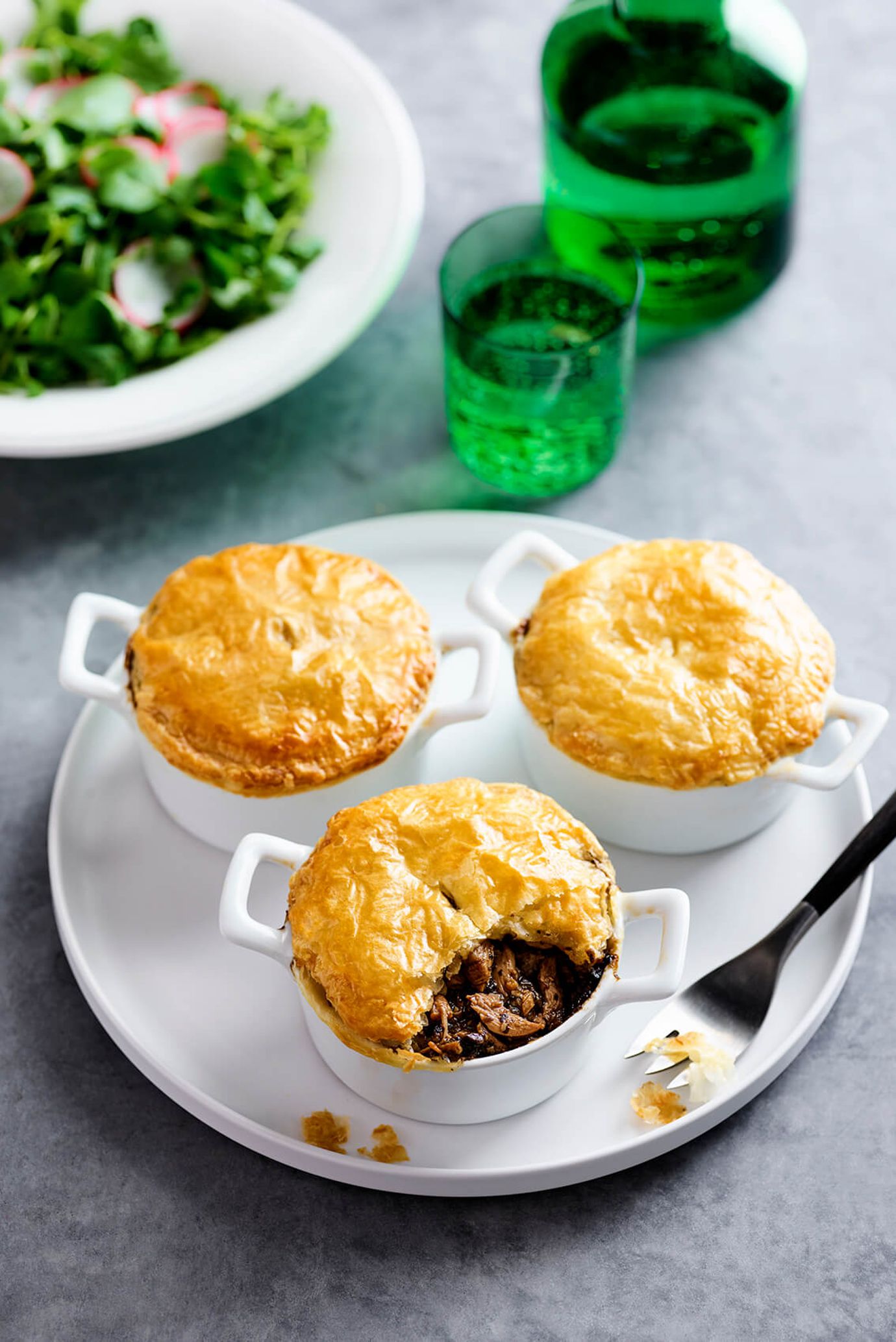 Duck and porcini pie