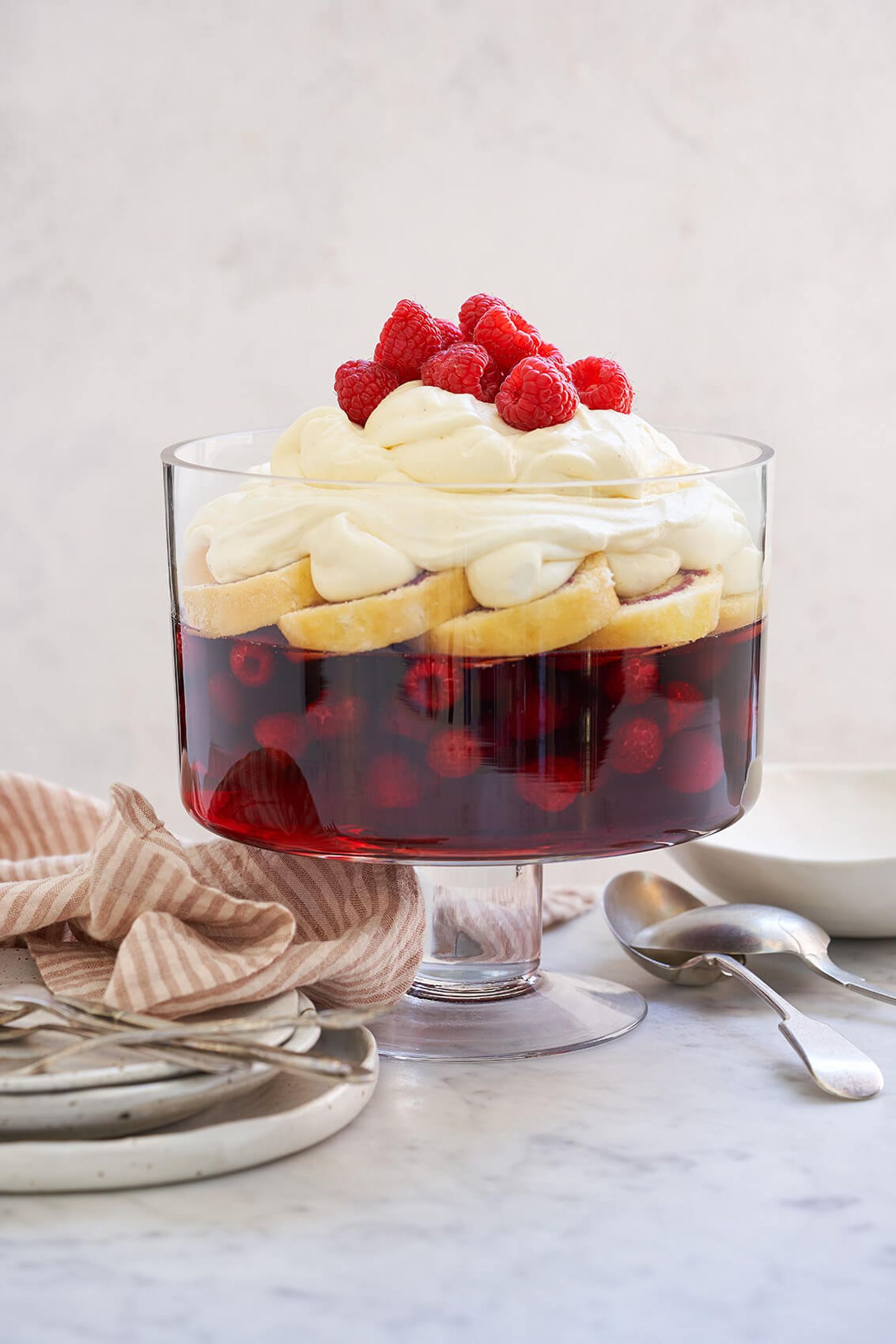 Swiss roll trifle