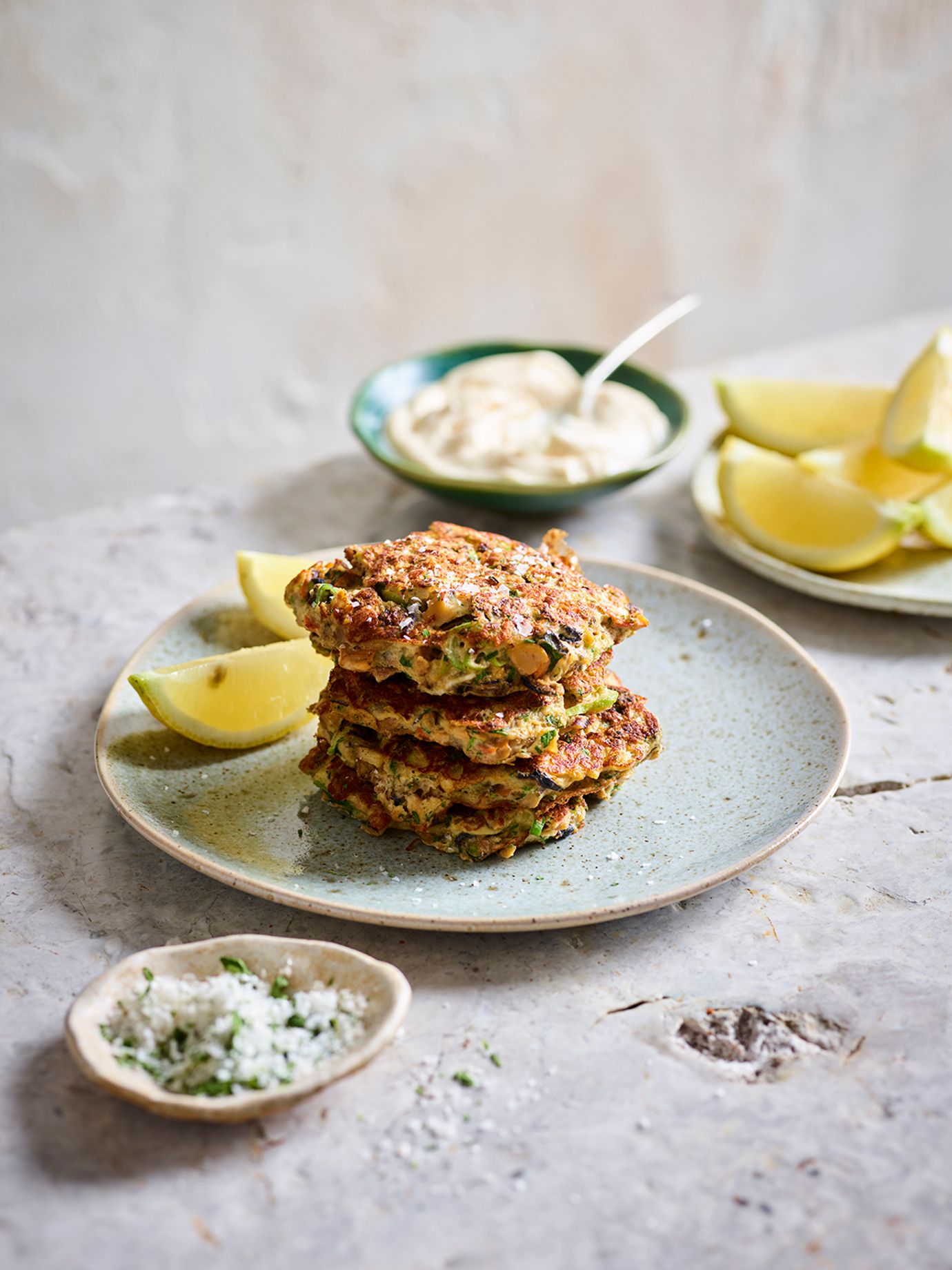 Green lipped mussel fritters with kawakawa salt