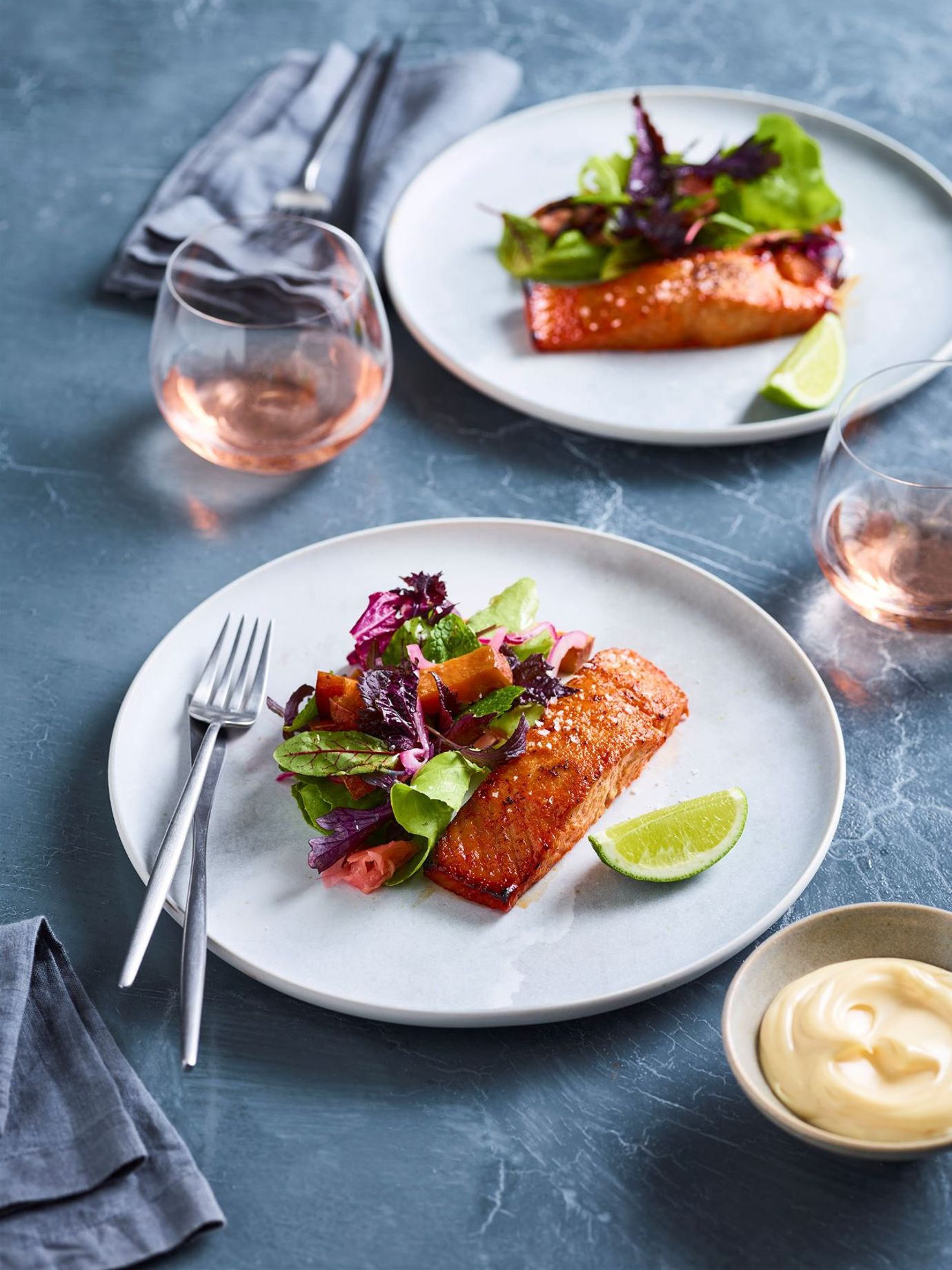 Gochujang roasted salmon and kumara salad