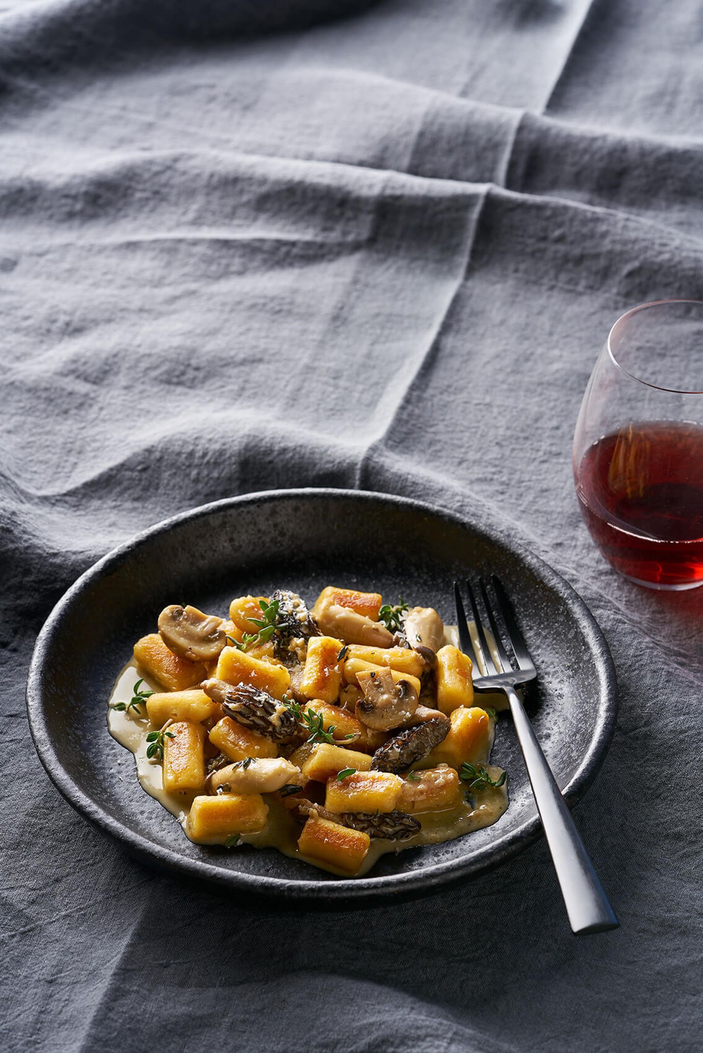 Parisian gnocchi with mushrooms