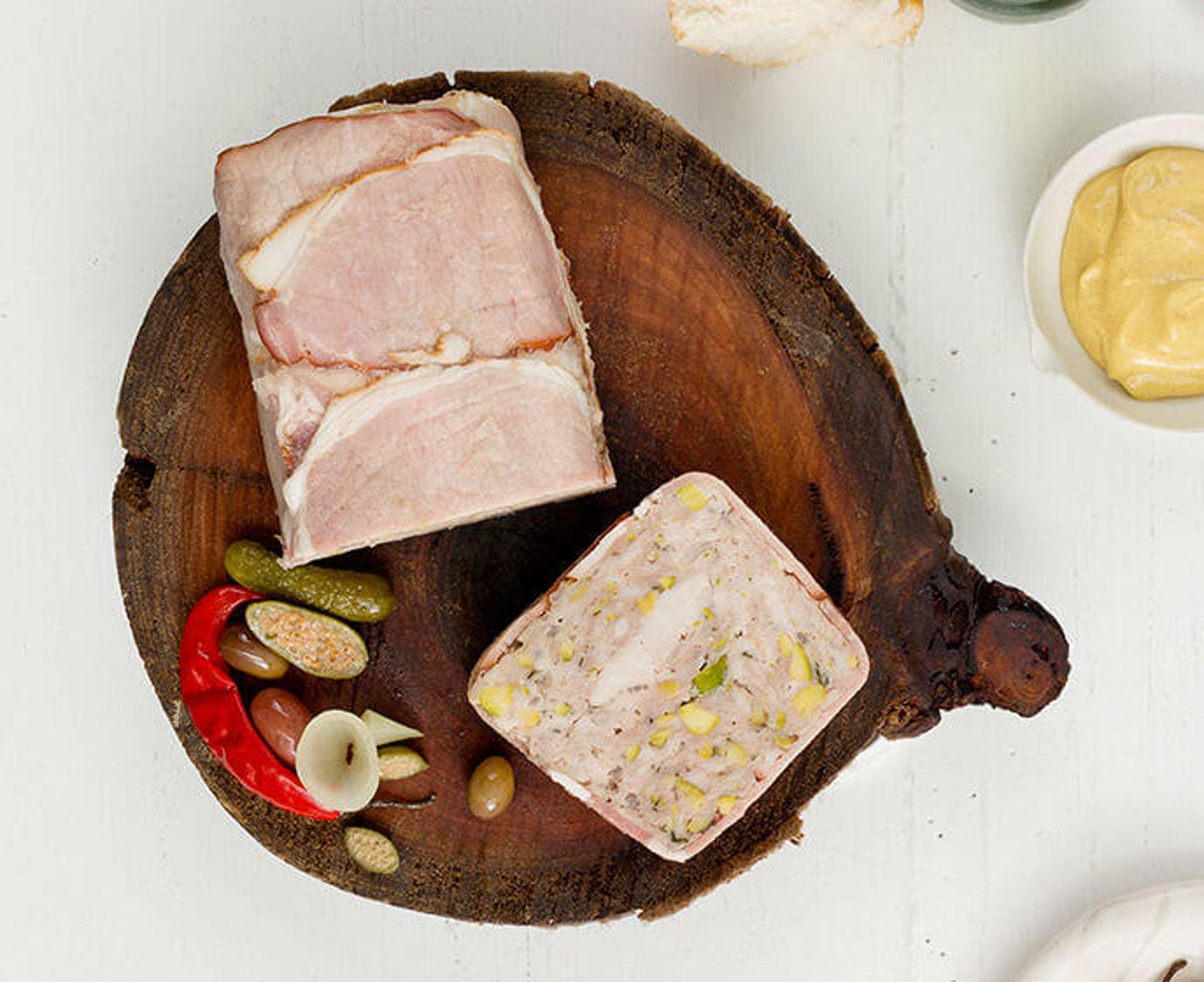 Rabbit and pistachio terrine