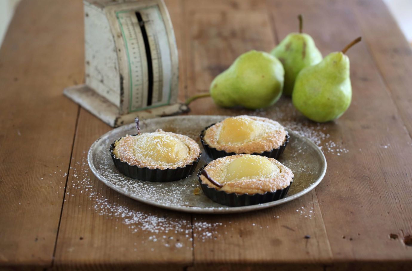 Pear and frangipane tarts