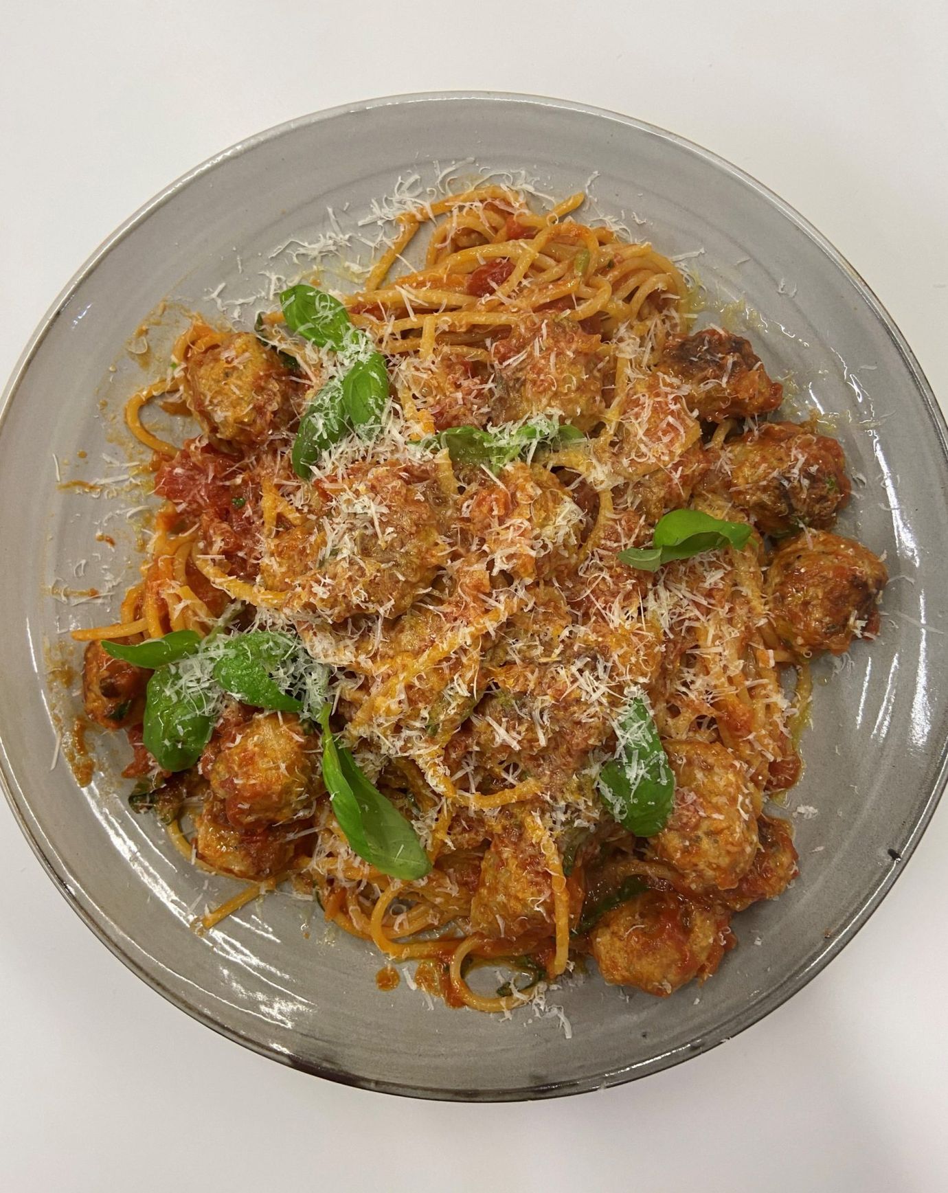 Spaghetti and meatballs