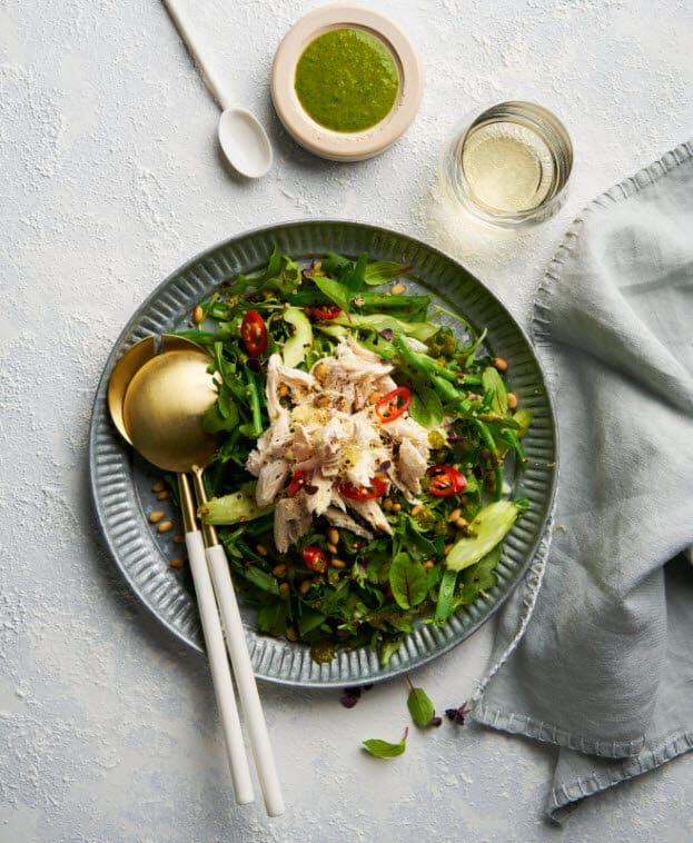 Chilli pesto chicken and quinoa salad