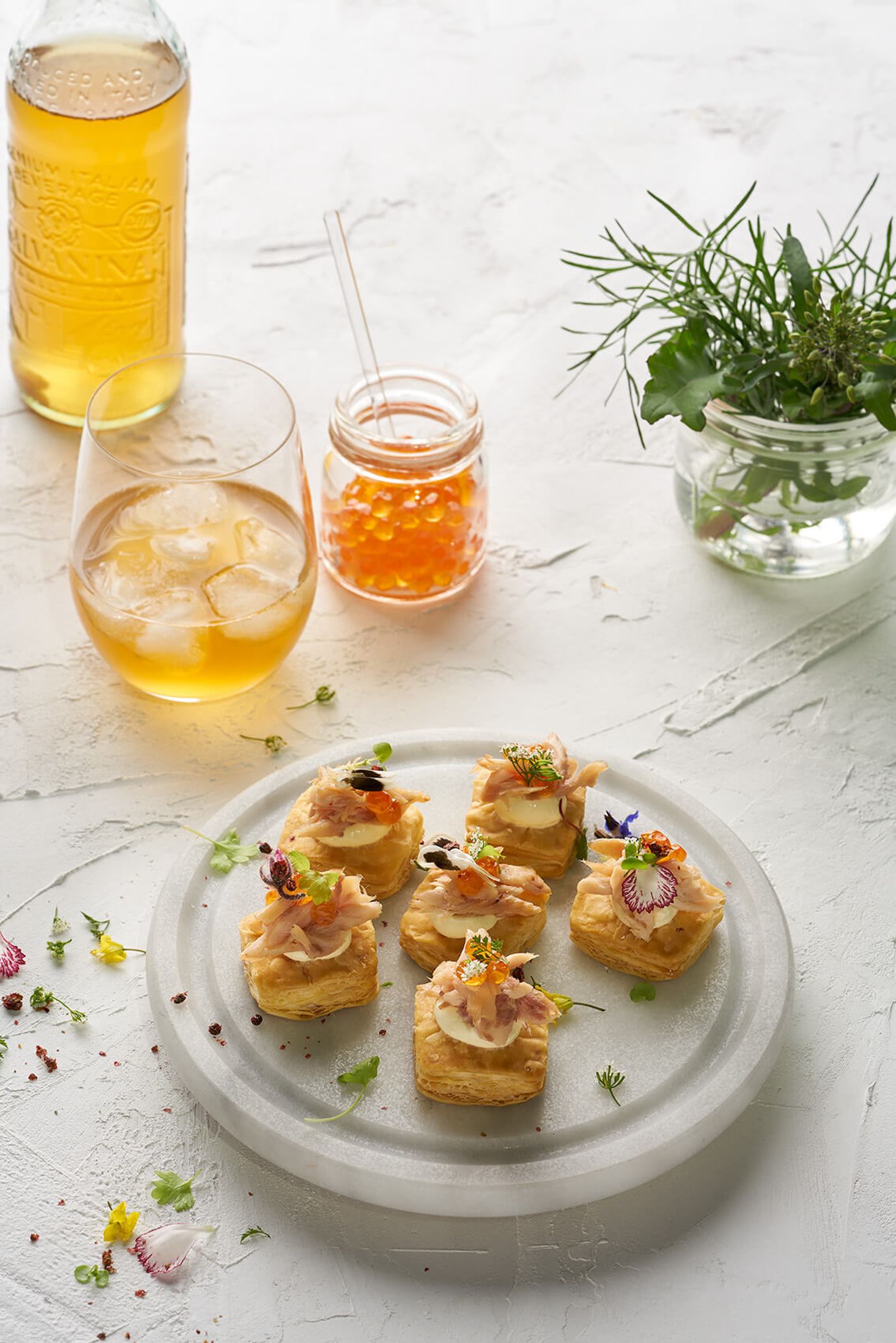 Smoked trout, caviar, soured cream tart