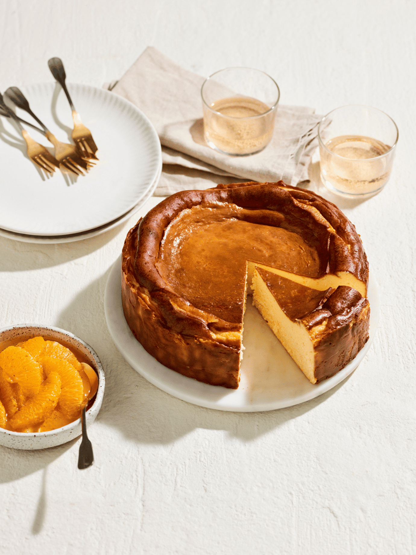 Tangelo Basque cheesecake