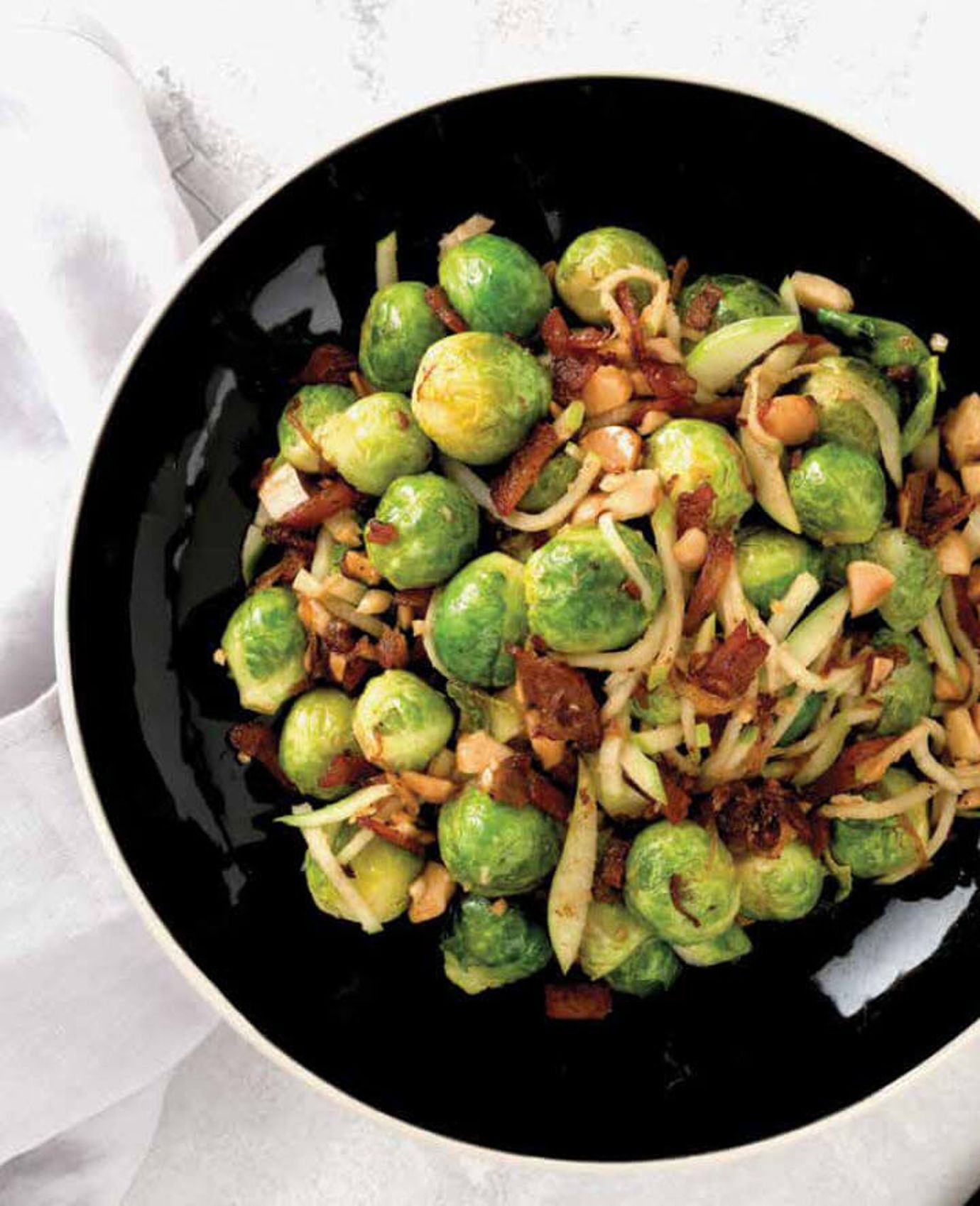 Brussels sprouts with pancetta and parmesan
