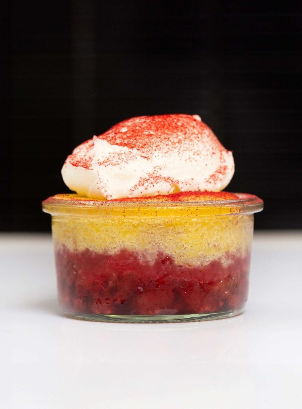 Steamed raspberry puddings