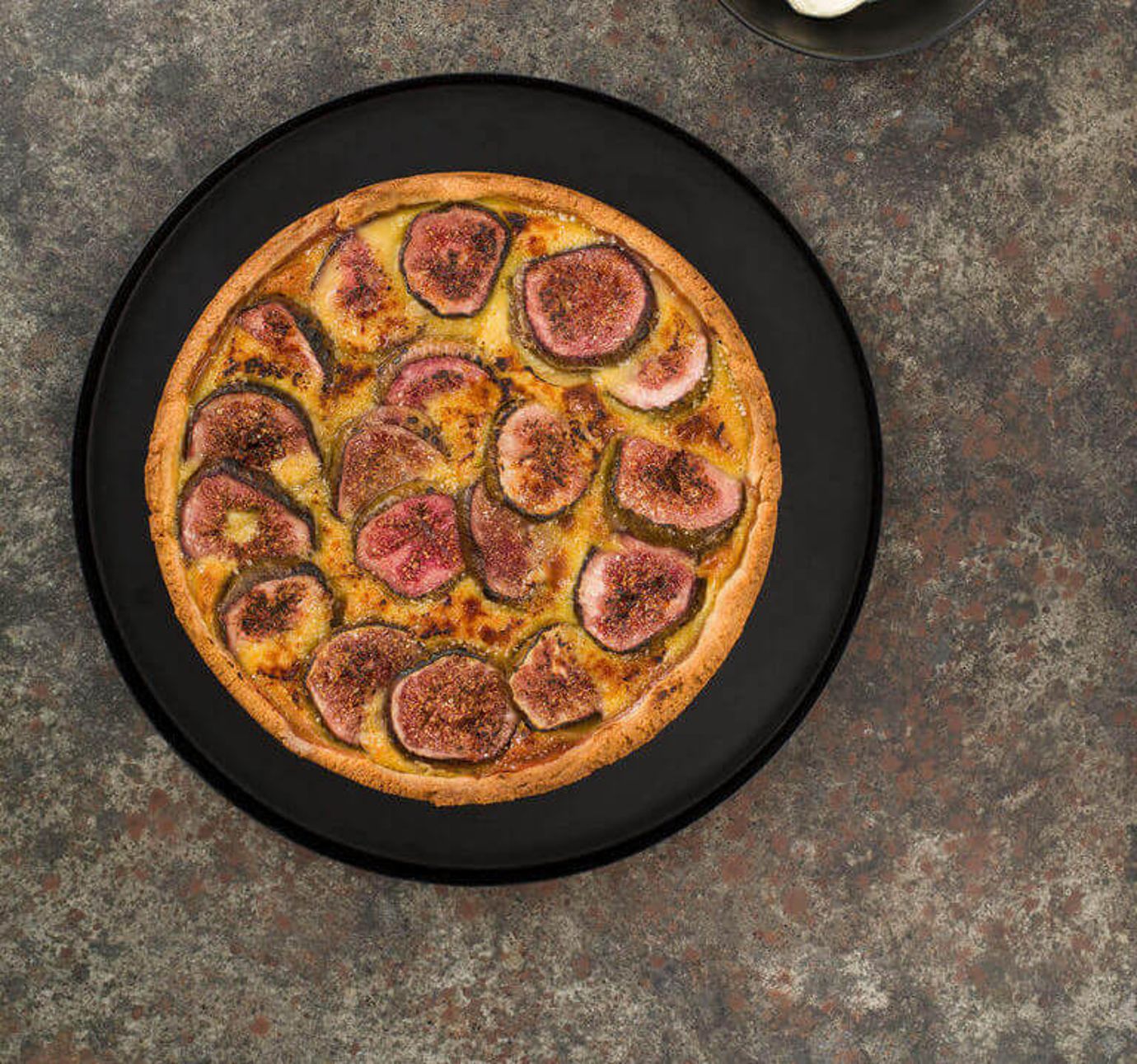 Fig, almond, anise and custard crostata