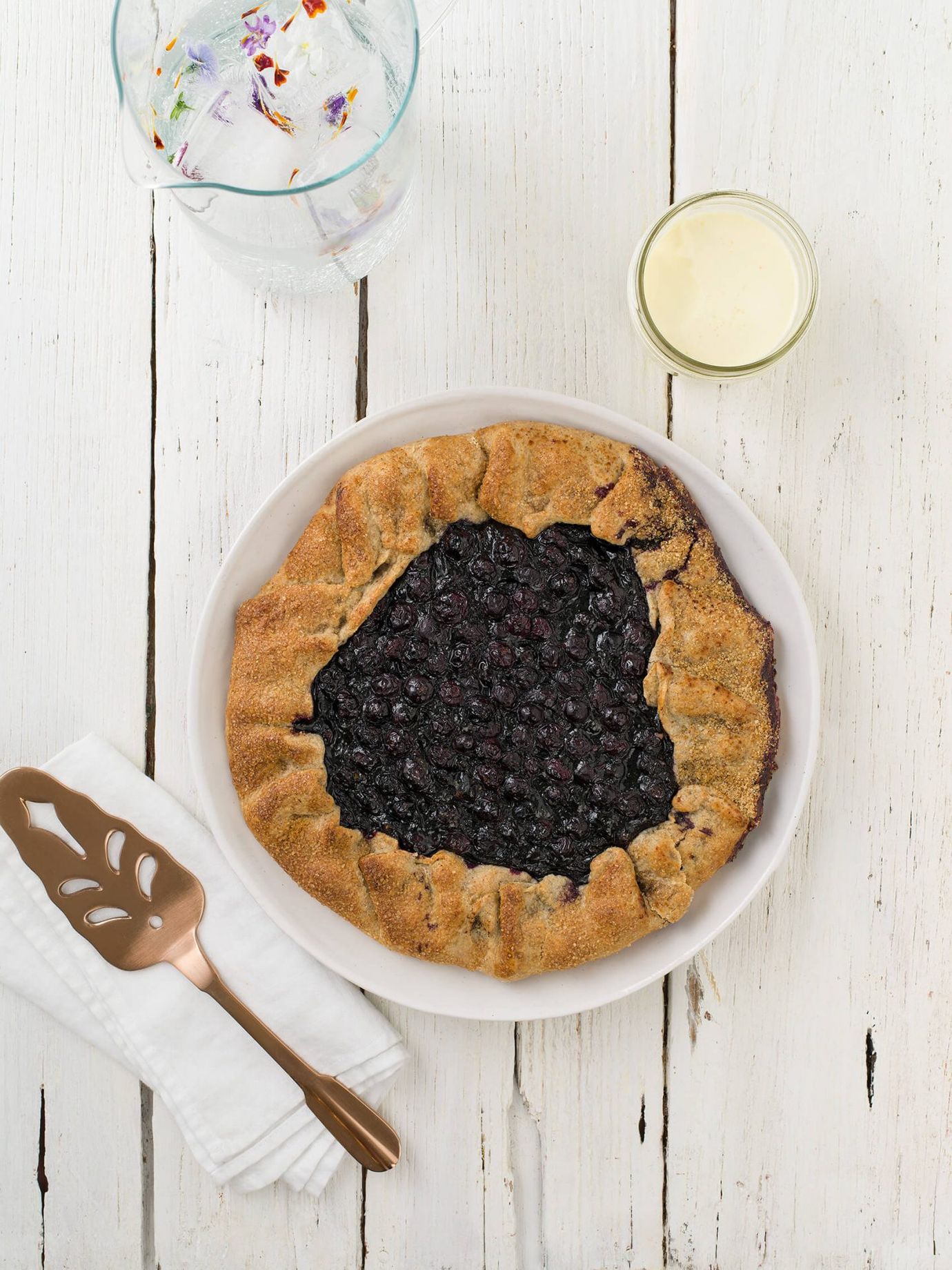 Blueberry and pecan galette