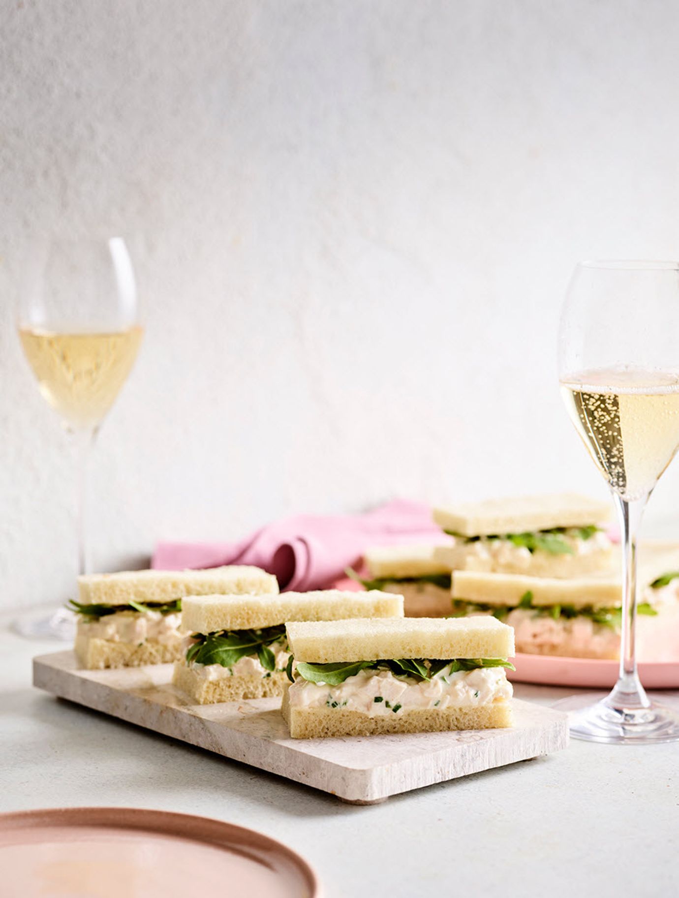 Poached chicken sandwich