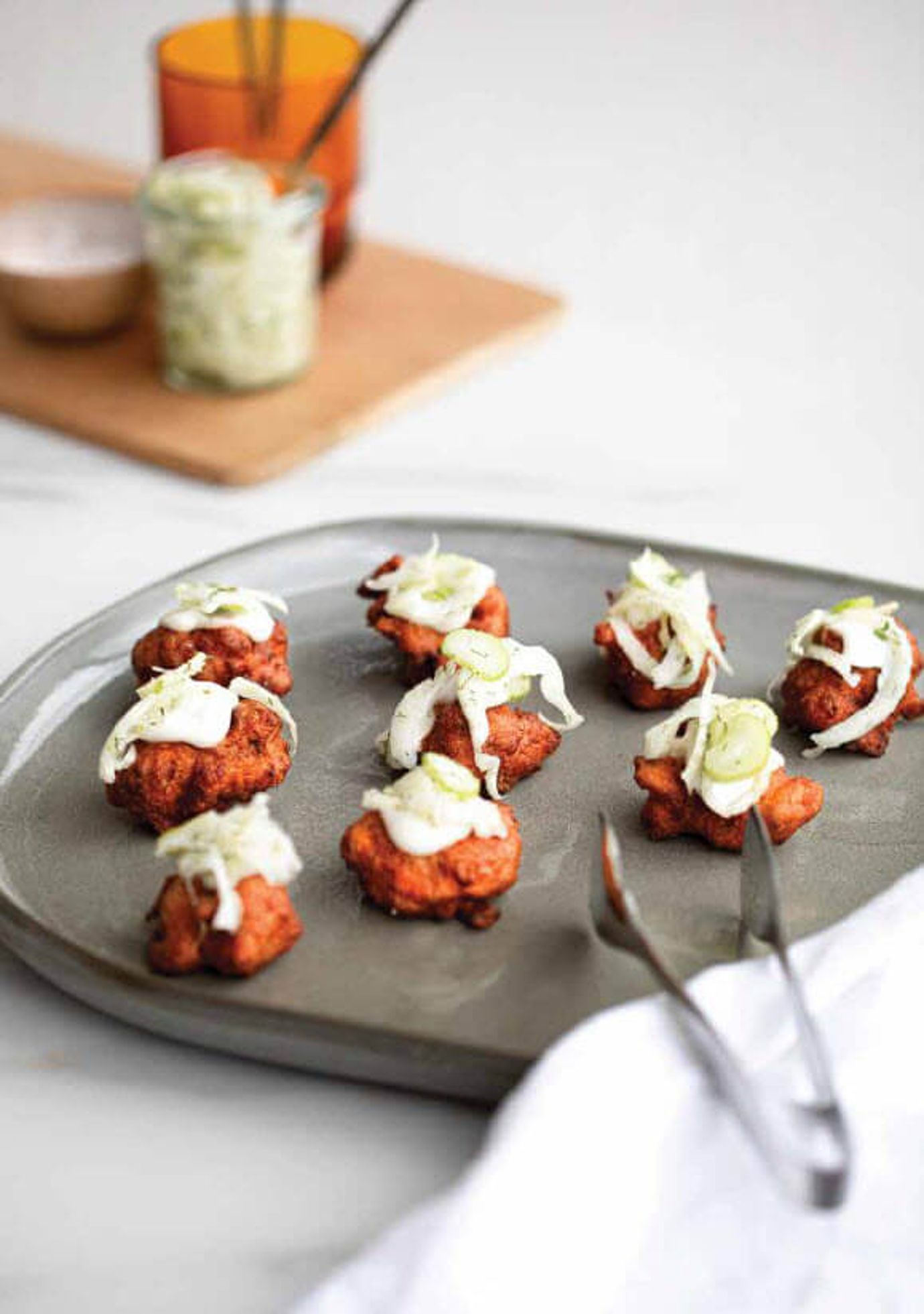 Mussel fritters with fennel and smoked mayonnaise