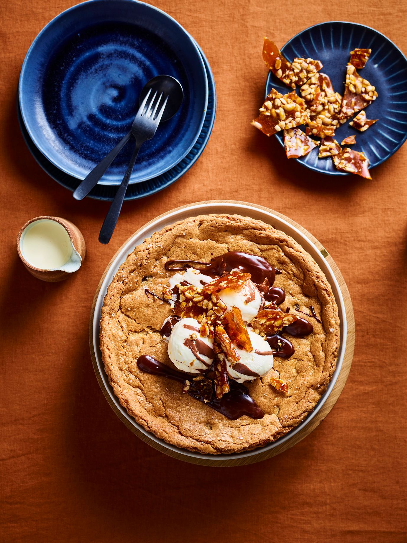 Peanut butter and chocolate chip cookie cake