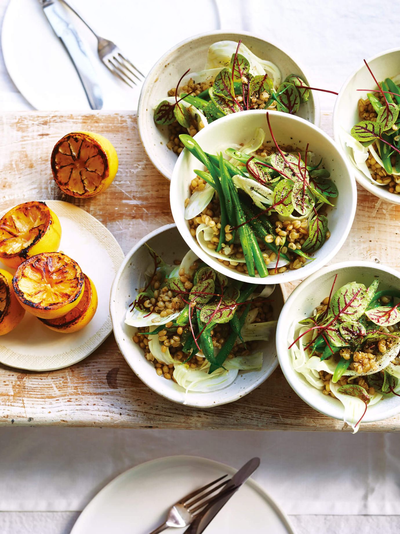 Fennel and freekeh salad