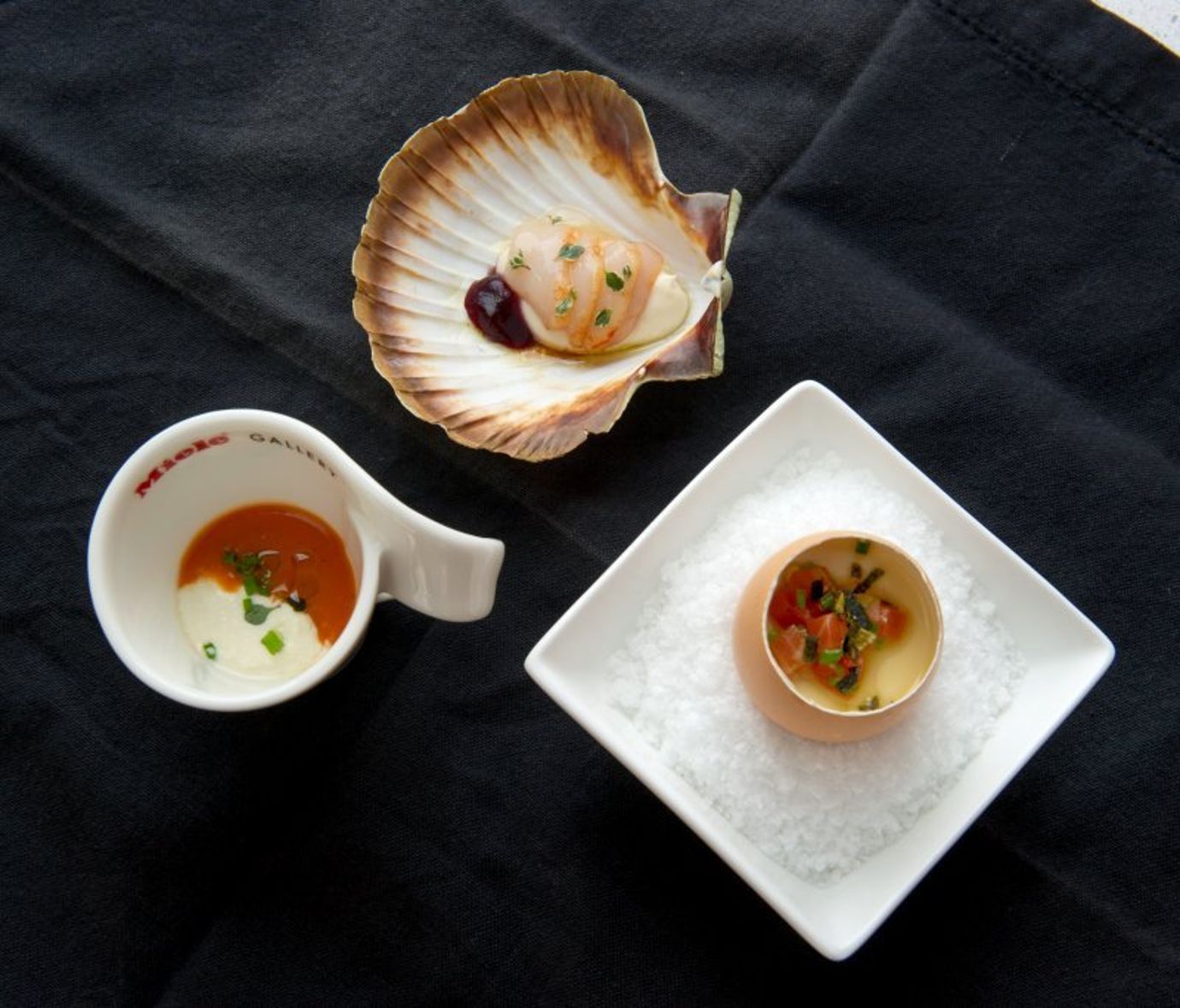 Gazpacho truffle ricotta, cherry tomatoes, raspberry