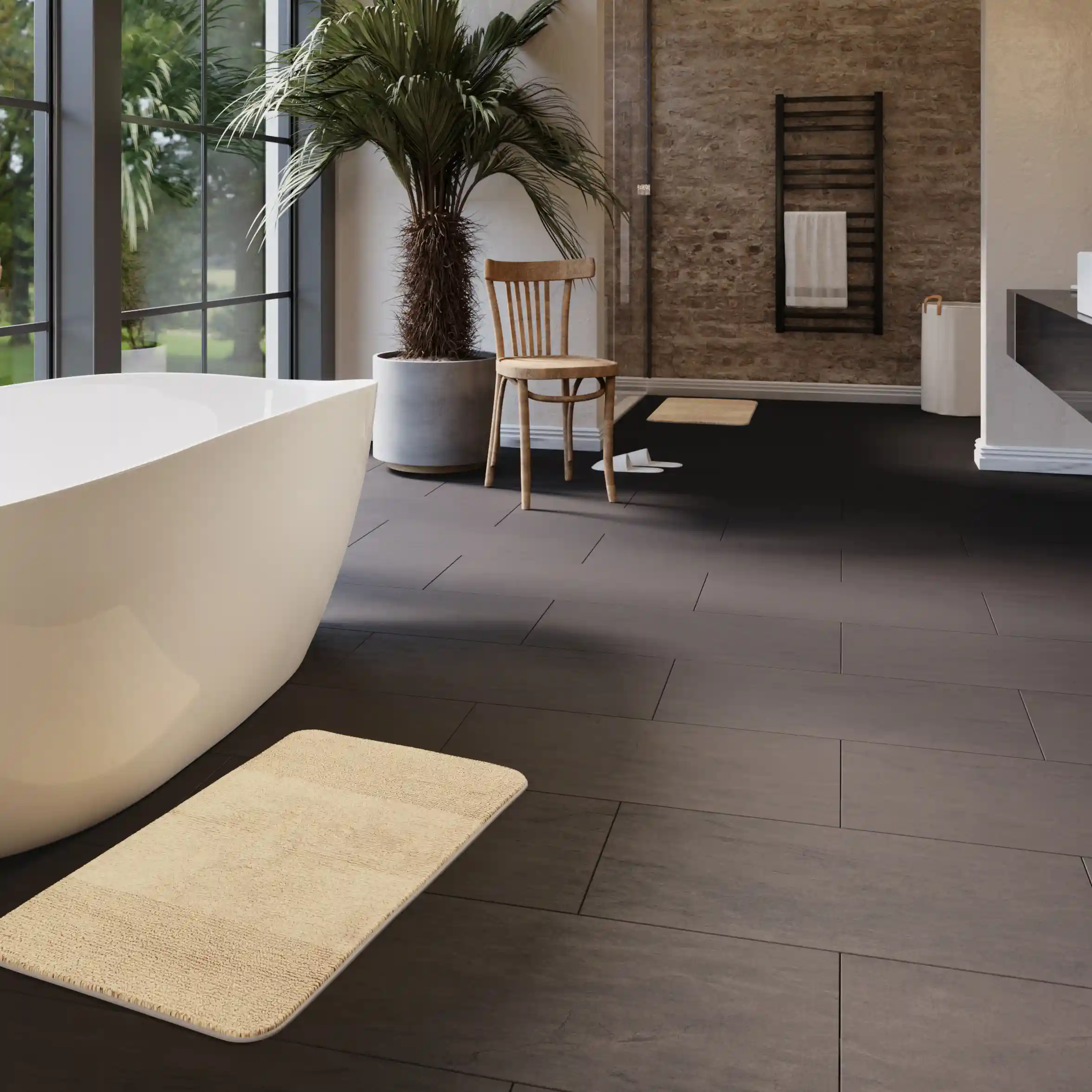 Wickes Carbon Slate 8mm Tile Effect Laminate Flooring - 2.53m2