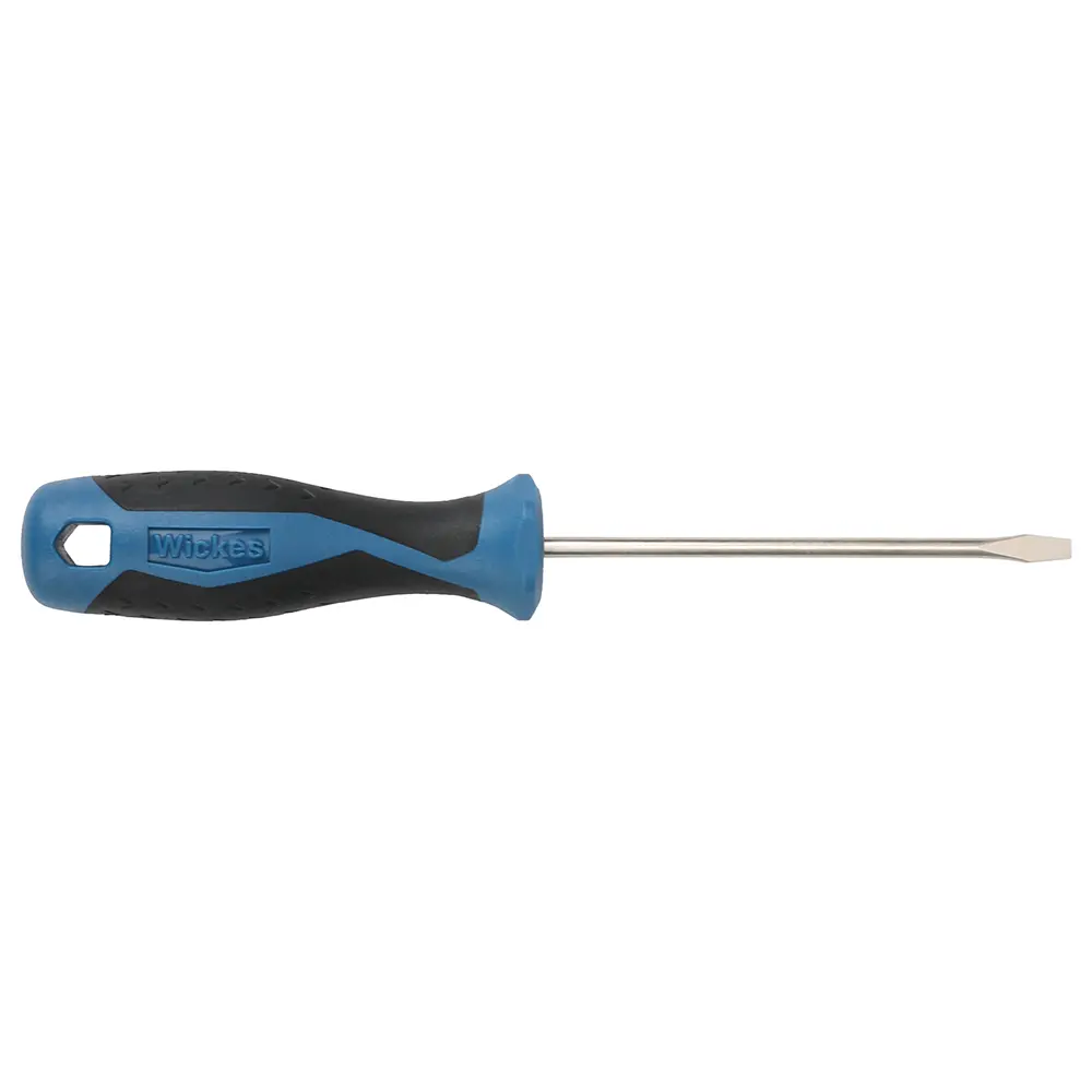 Wickes 3mm Soft Grip Flat Head Screwdriver 75mm