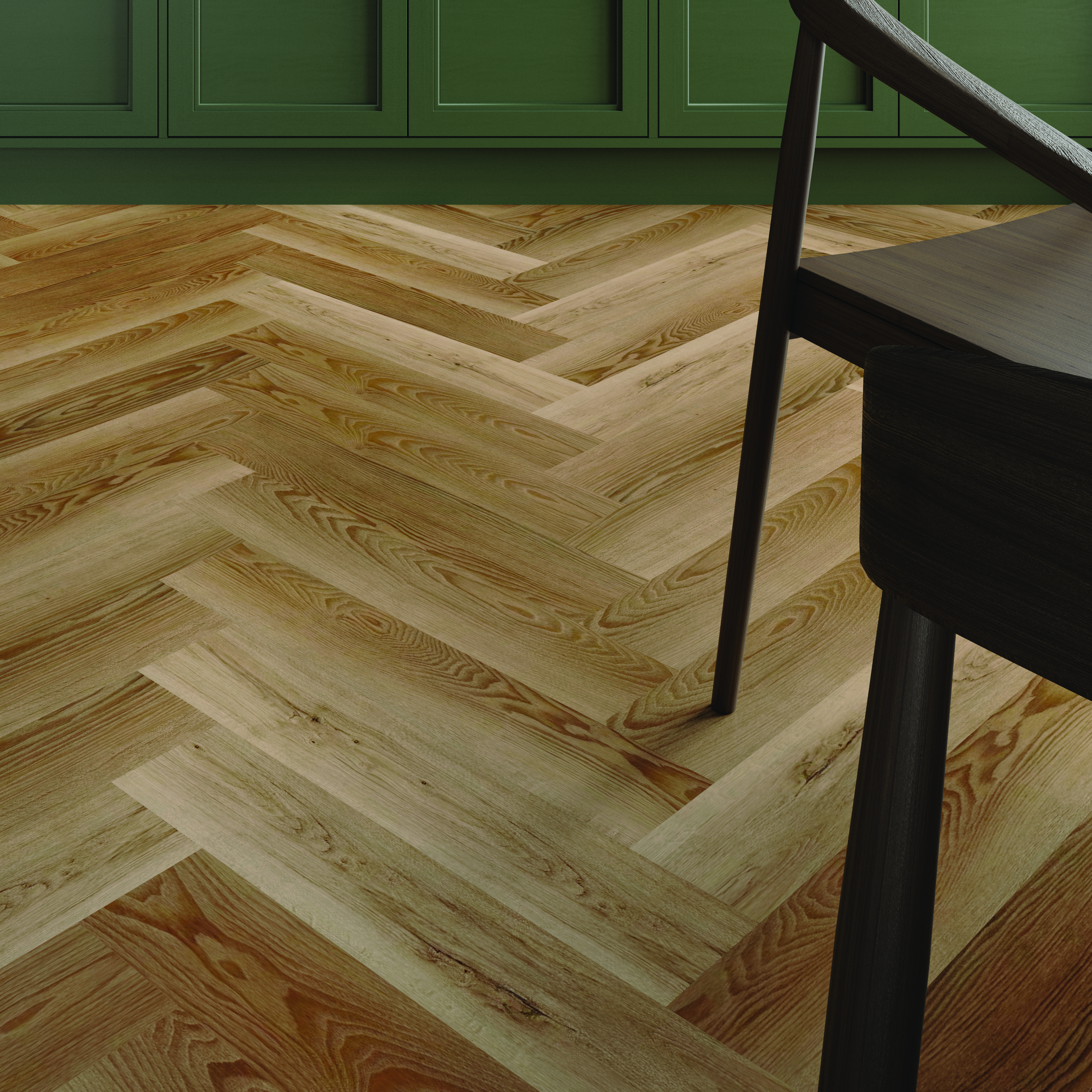 Warwick Golden Oak Herringbone SPC Flooring with Integrated Underlay - 2.22m2