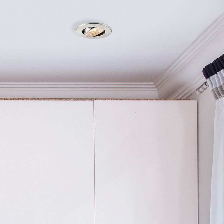 Saxby Integrated LED Warm White Dimmable Downlight - Brushed Nickel