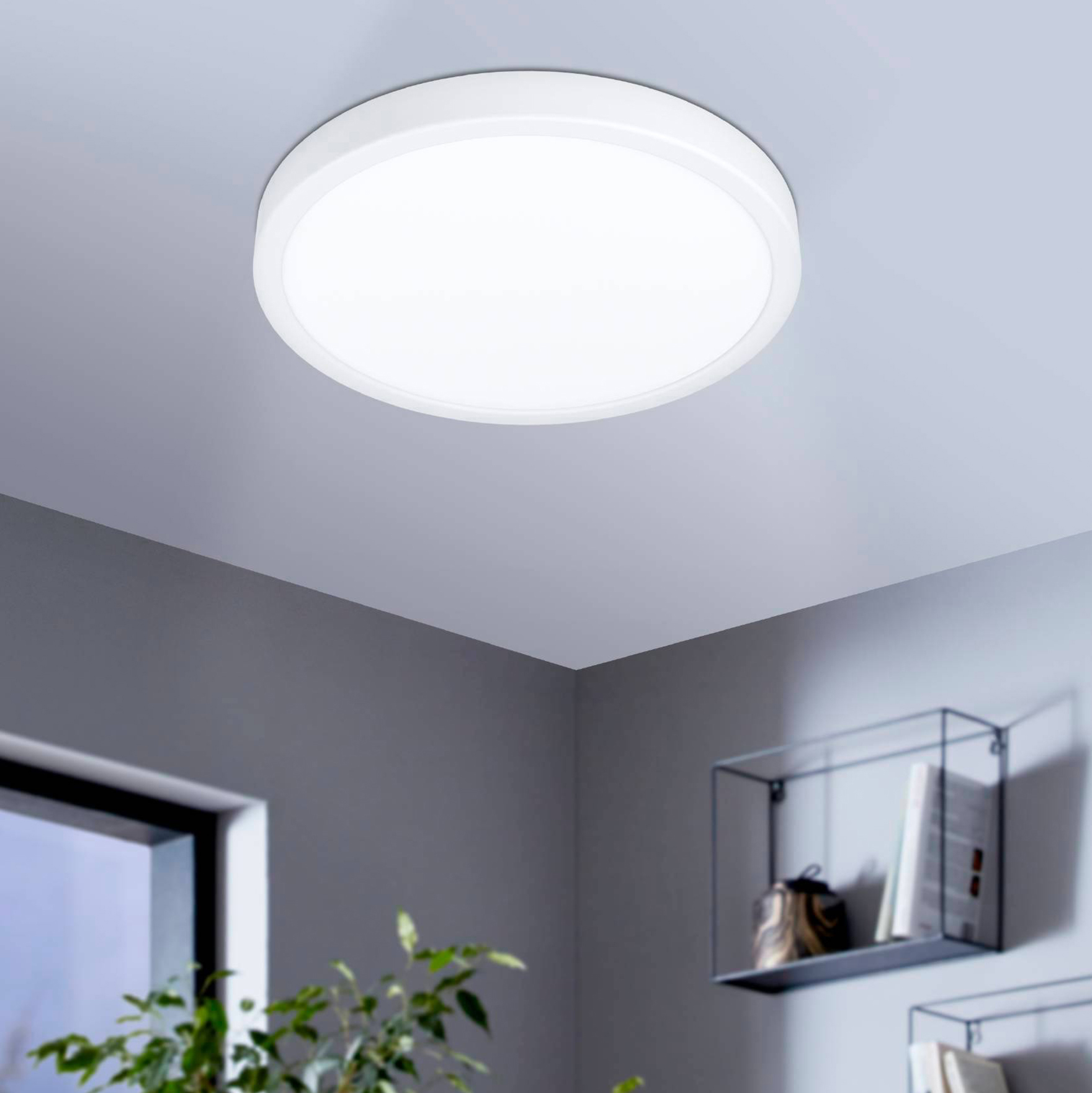 Eglo Fueva 5 1-Light LED Circular Ceiling Light - White