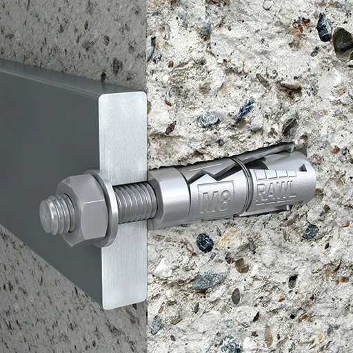 RAWLBOLT&reg; Bolt Projecting - zinc plated, medium/heavy loads