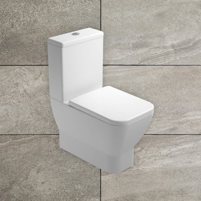 Wickes Emma Cloakroom Easy Clean Close Coupled Toilet Pan, Cistern & Soft Close Seat