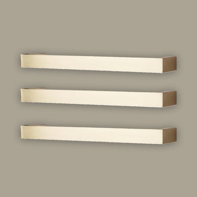 Towelrads elcot brushed brass dry electric towel bars - 450mm 3 bars