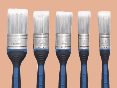 All purpose soft grip paint brushes