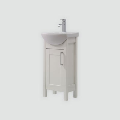 Wickes Frontera Freestanding Traditional White Vanity Unit with Basin