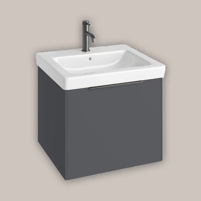 Concept matt grey S3 vanity unit & basin - 600mm