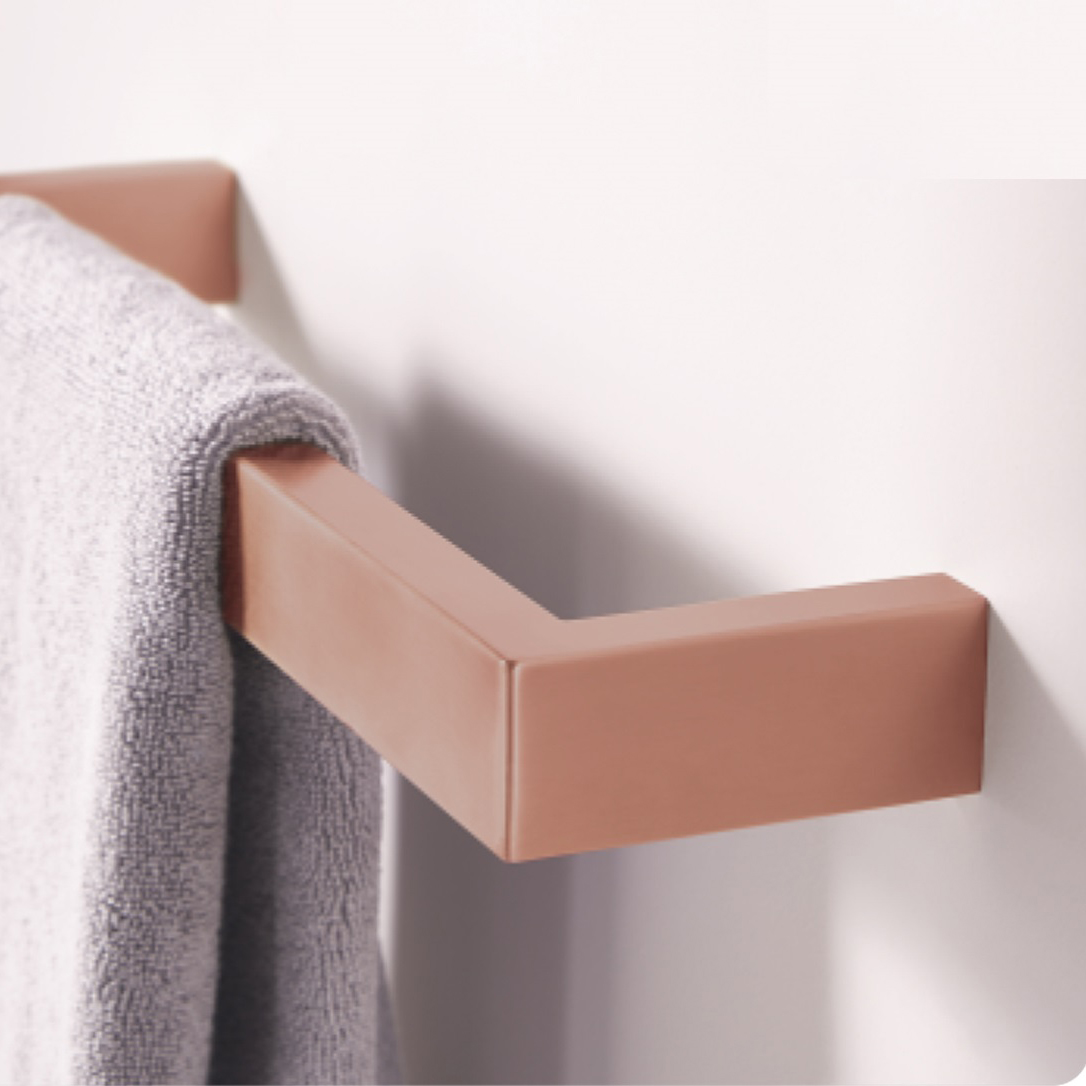 Towelrads Elcot Rose Gold Dry Electric Towel Bar - 450mm